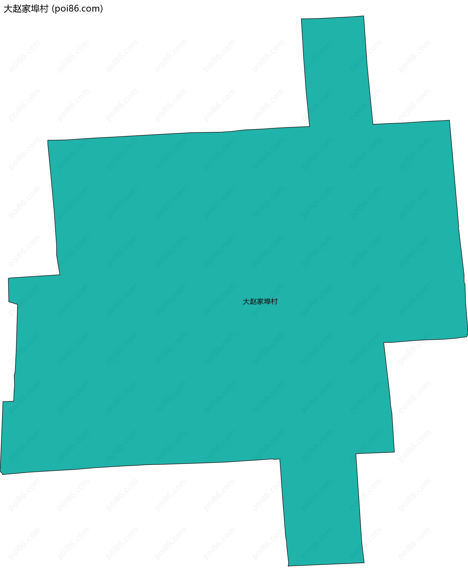 大赵家埠村边界地图