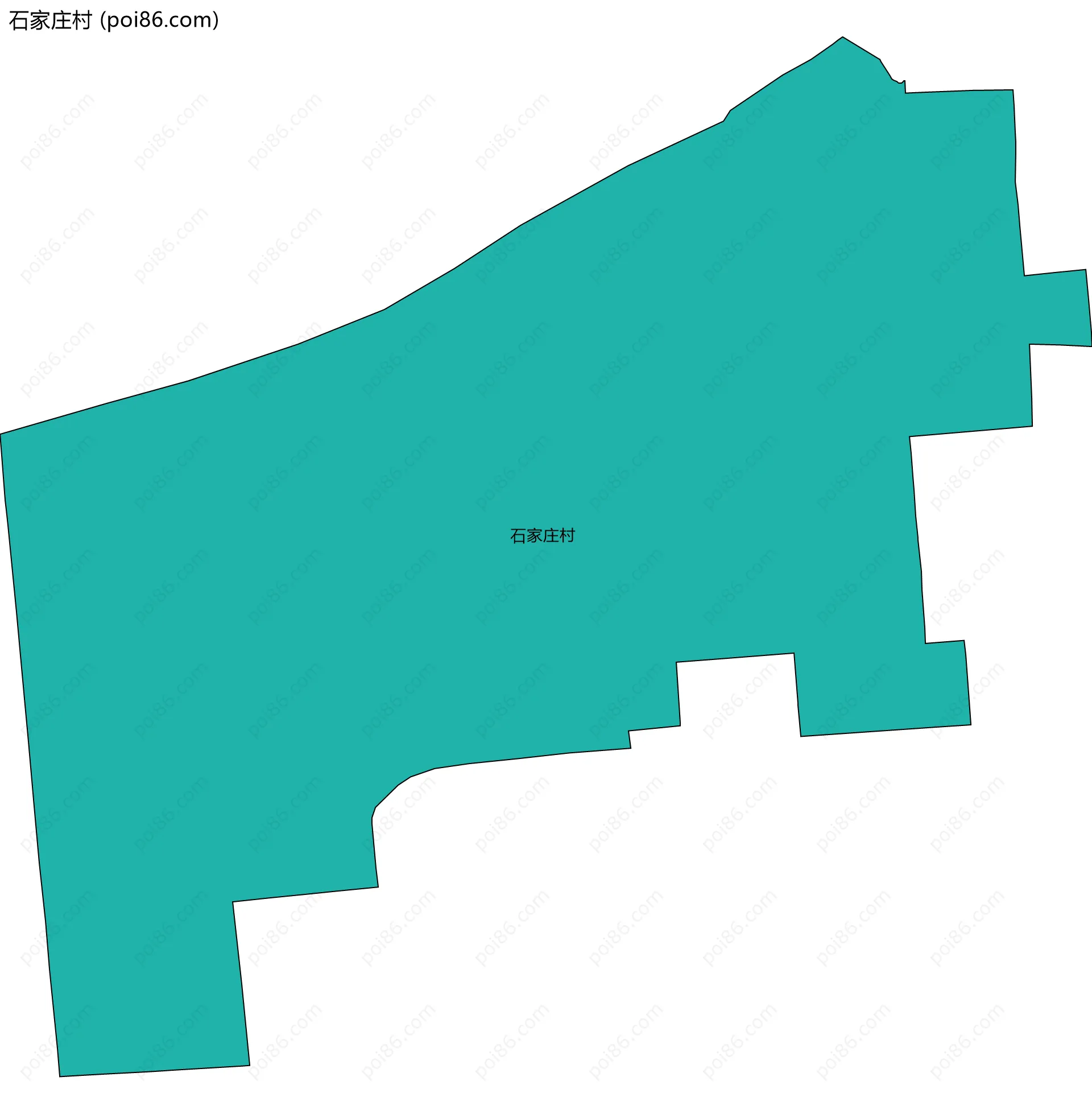 石家庄村边界地图