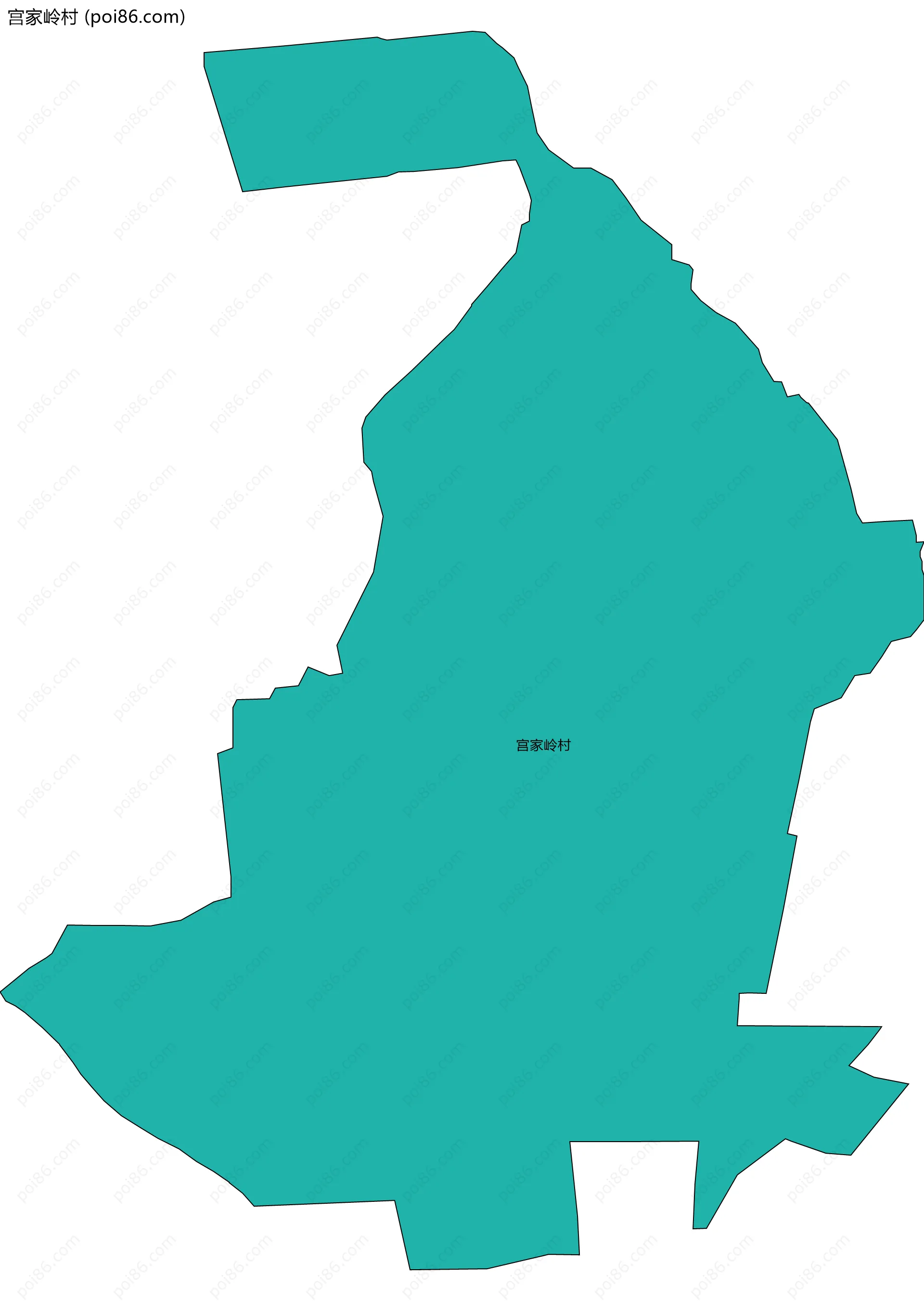 宫家岭村边界地图