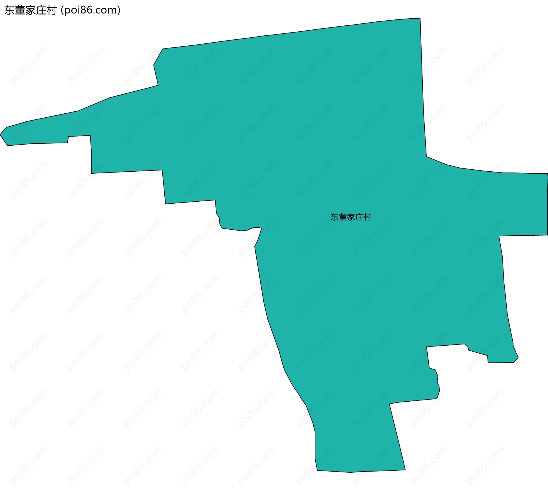 东董家庄村边界地图