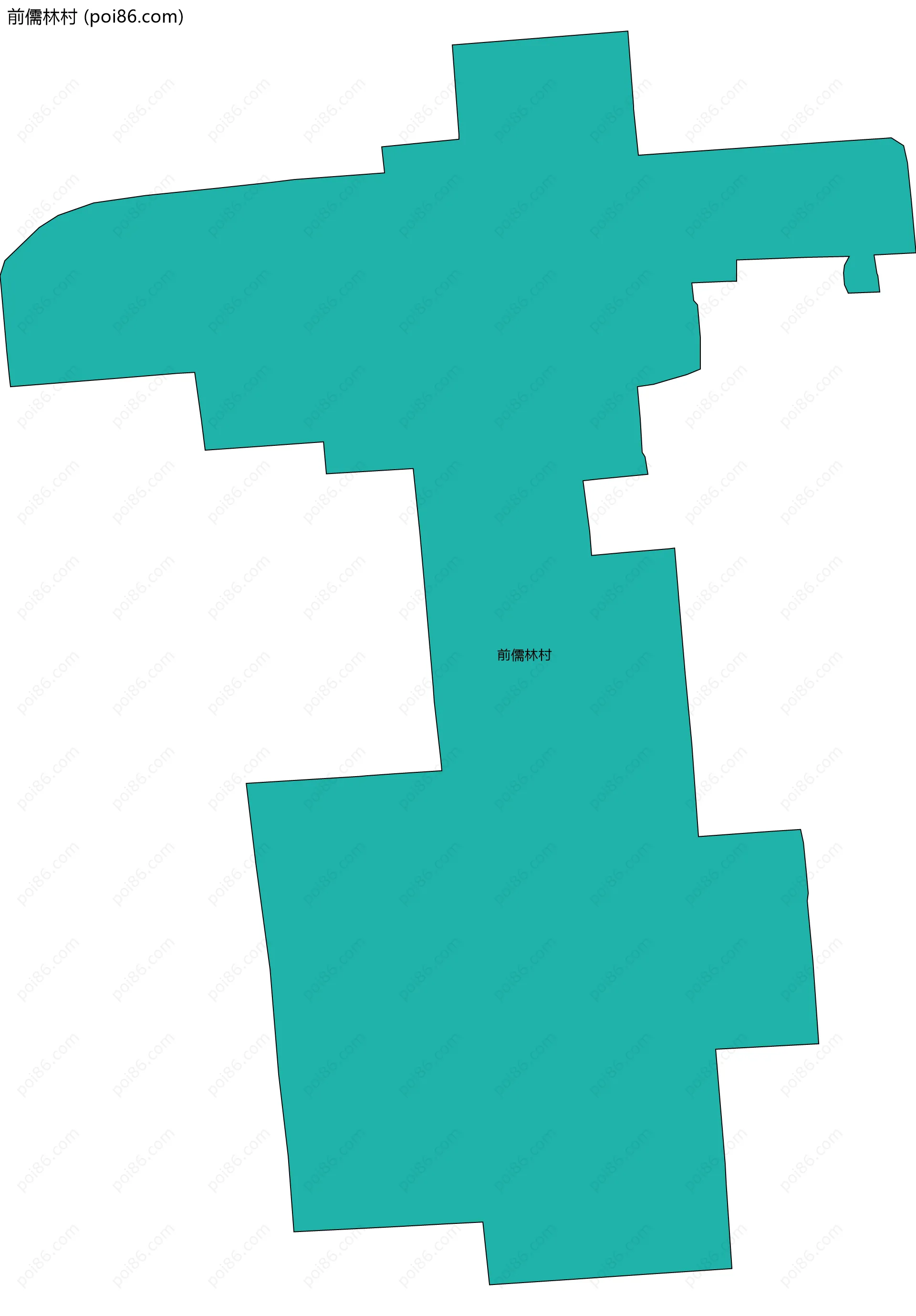 前儒林村边界地图