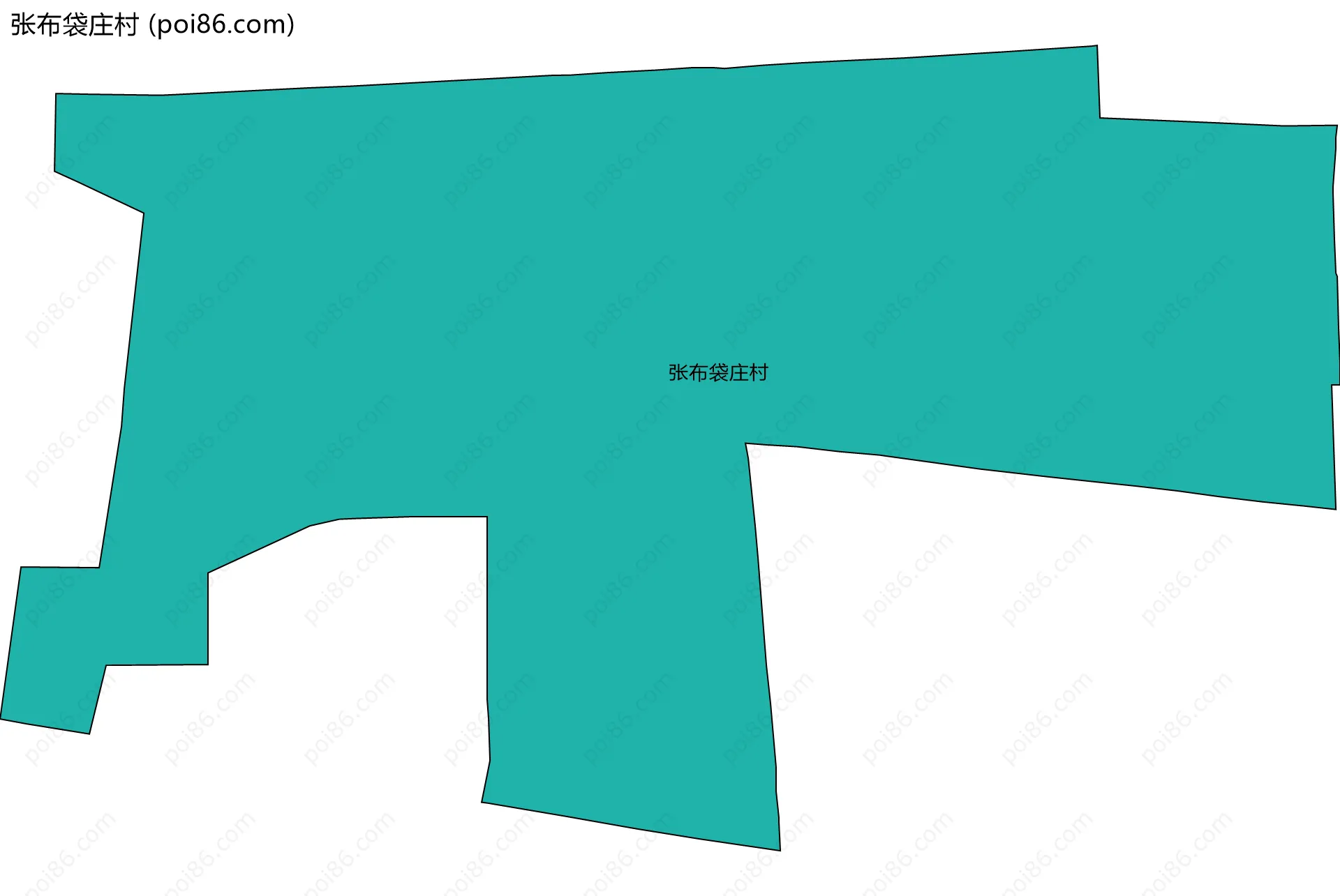 张布袋庄村边界地图