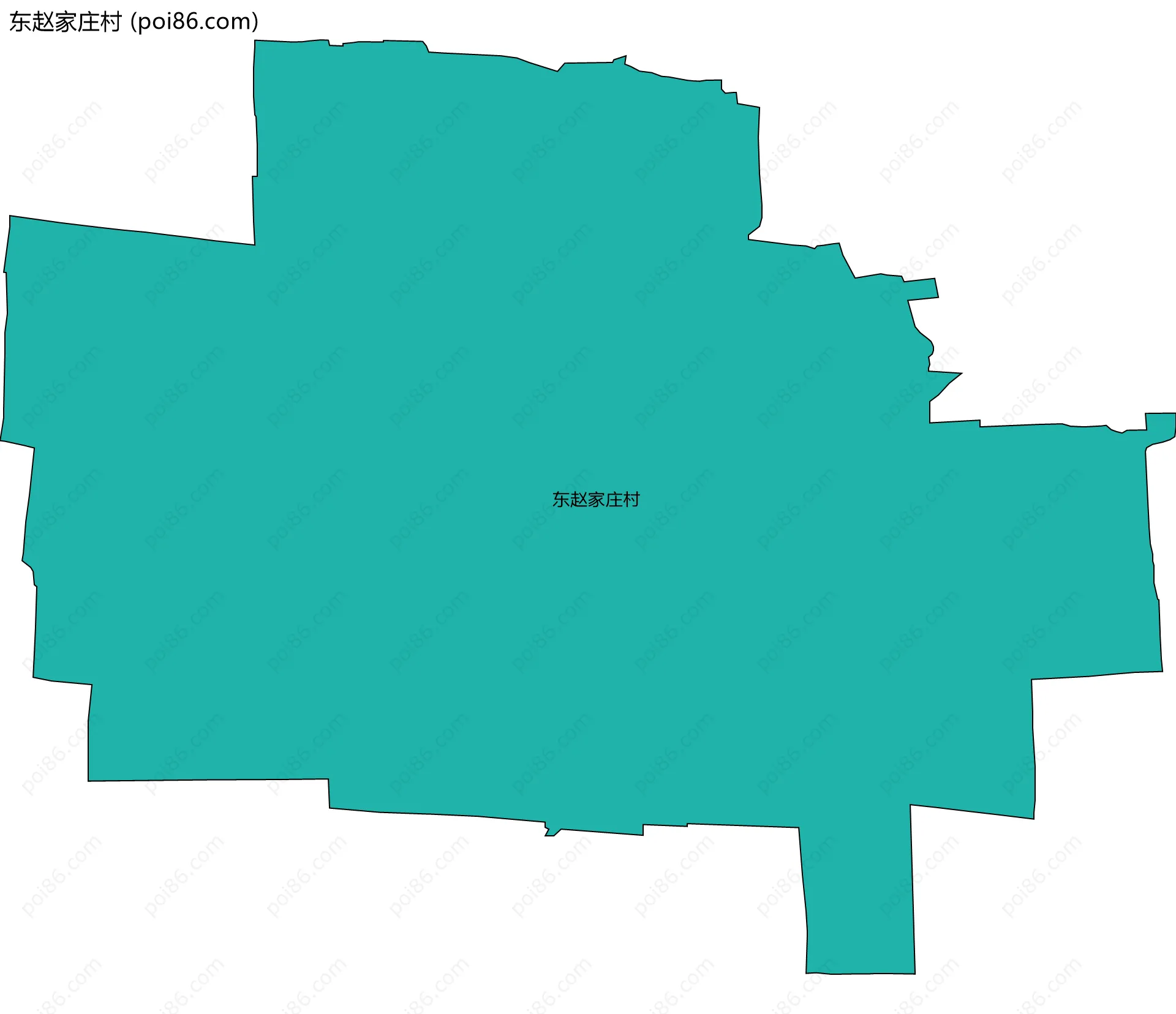 东赵家庄村边界地图