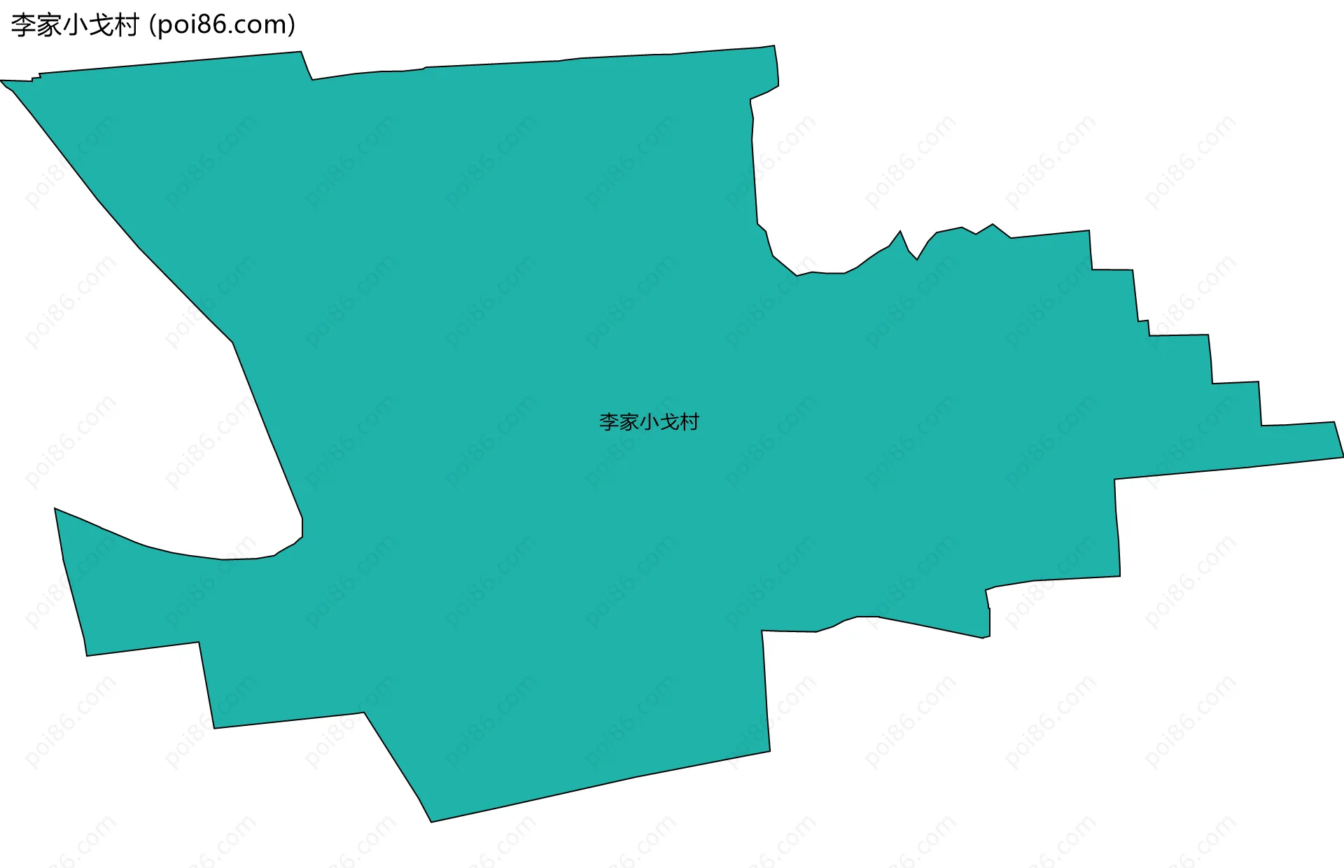 李家小戈村边界地图