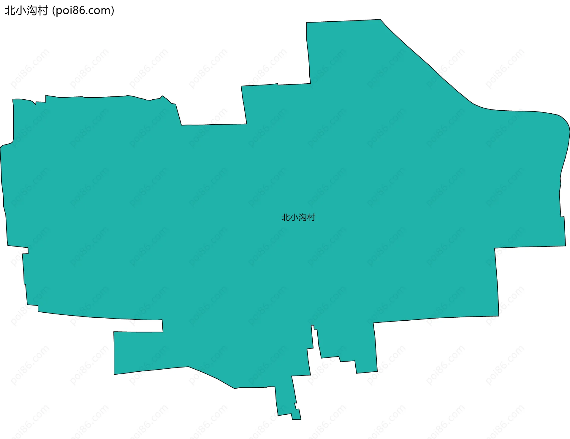 北小沟村边界地图