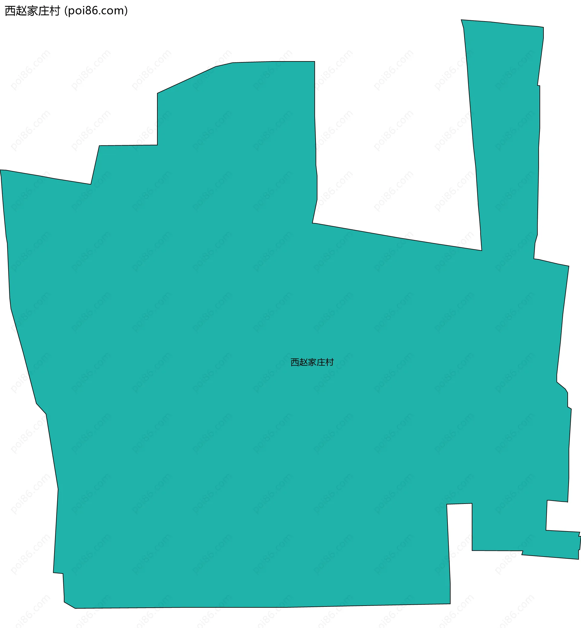 西赵家庄村边界地图
