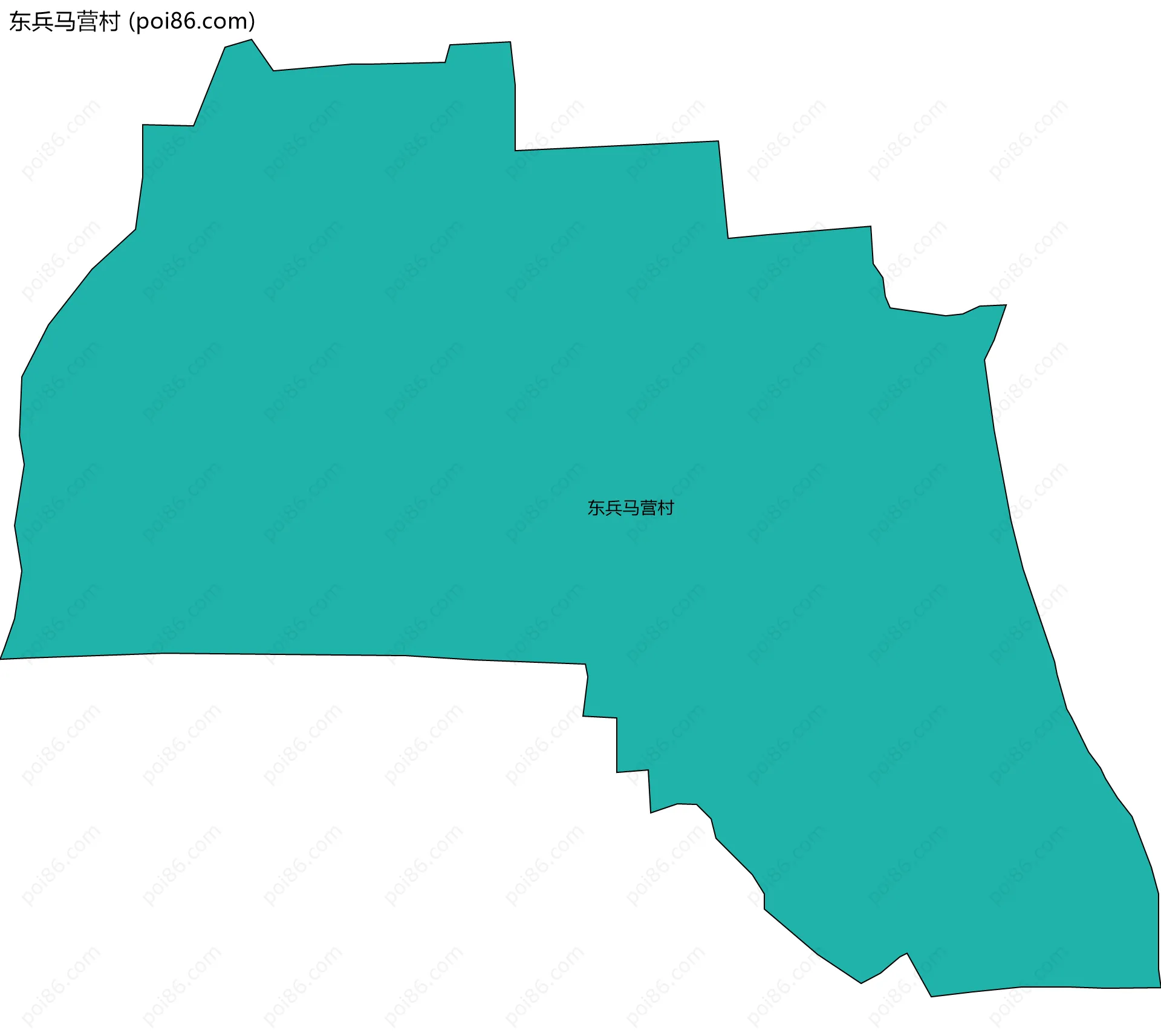 东兵马营村边界地图