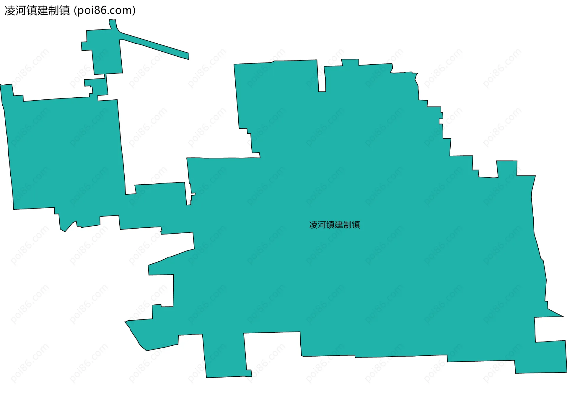 凌河镇建制镇边界地图