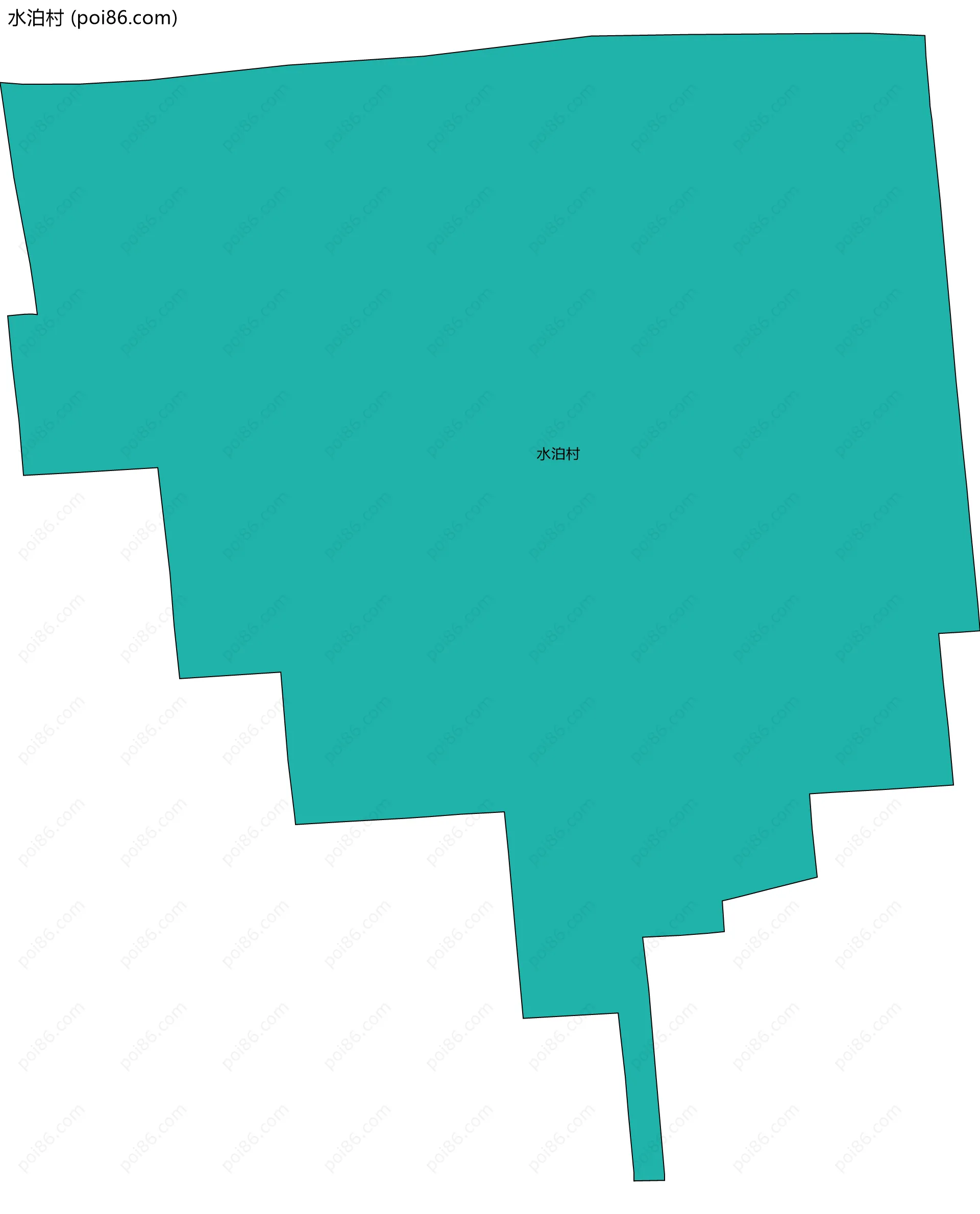 水泊村边界地图