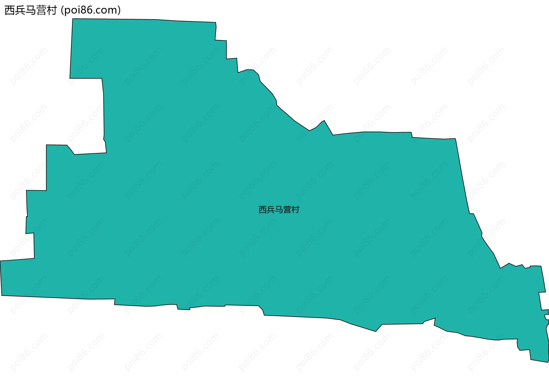 西兵马营村边界地图
