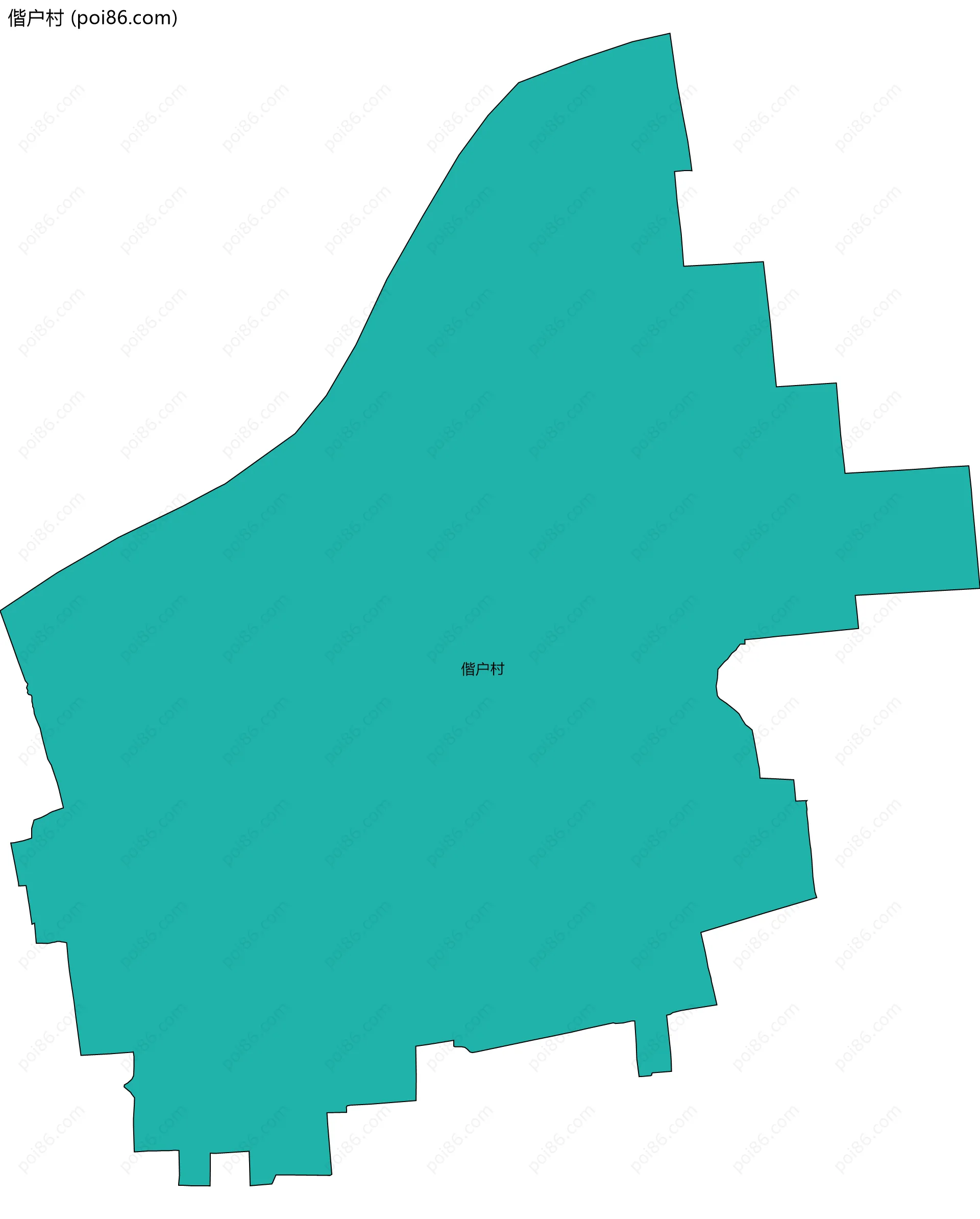 偕户村边界地图