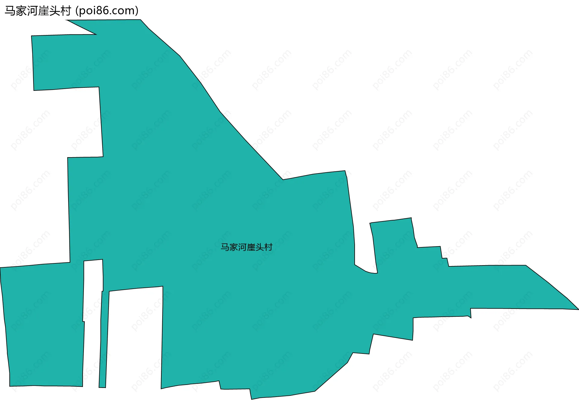 马家河崖头村边界地图