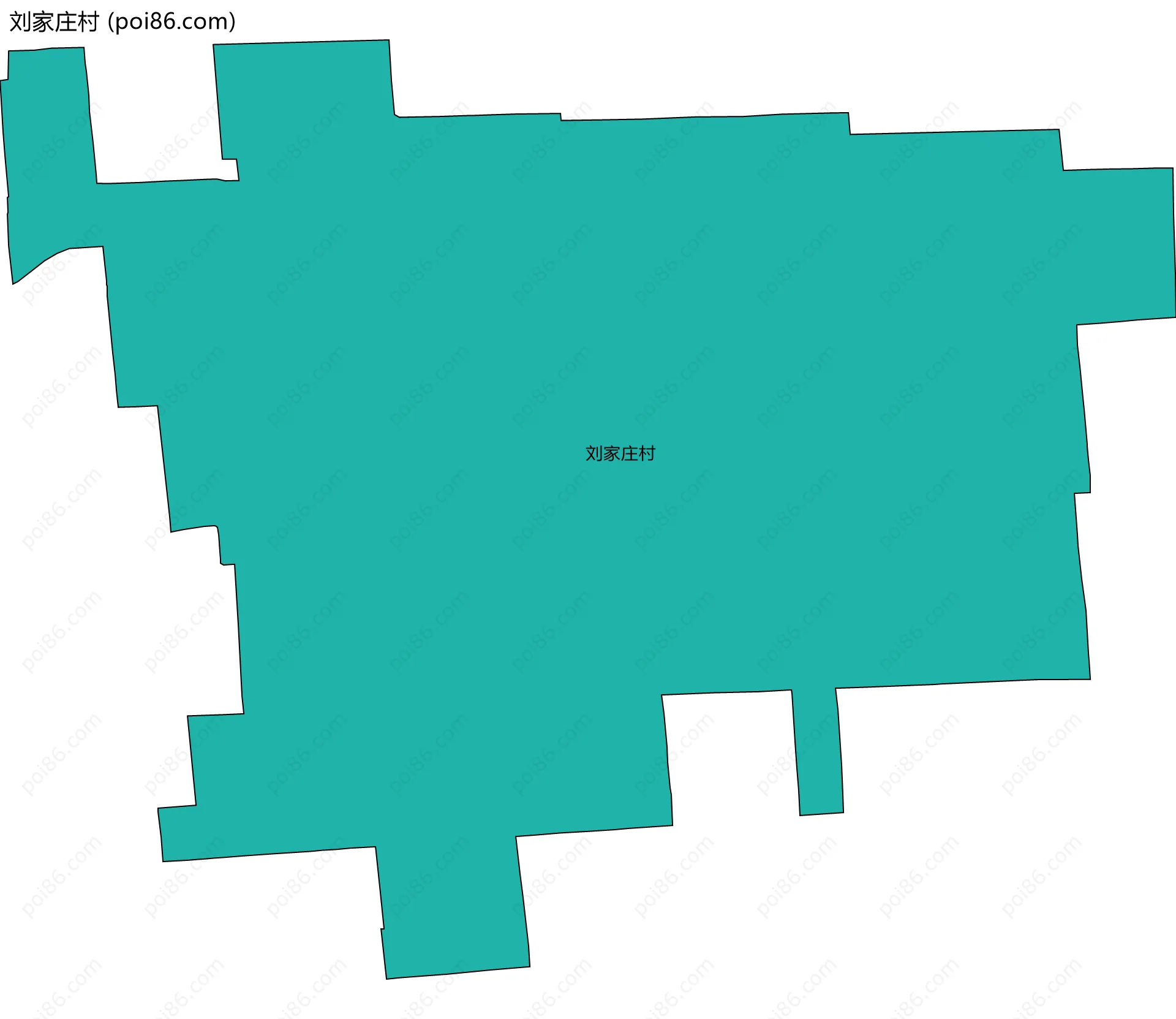 刘家庄村边界地图