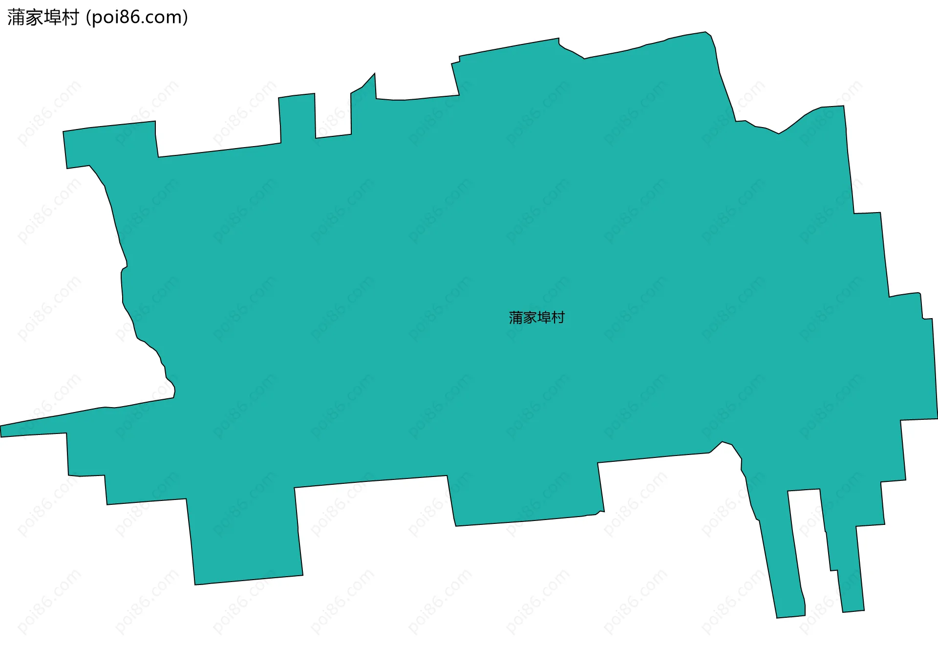 蒲家埠村边界地图