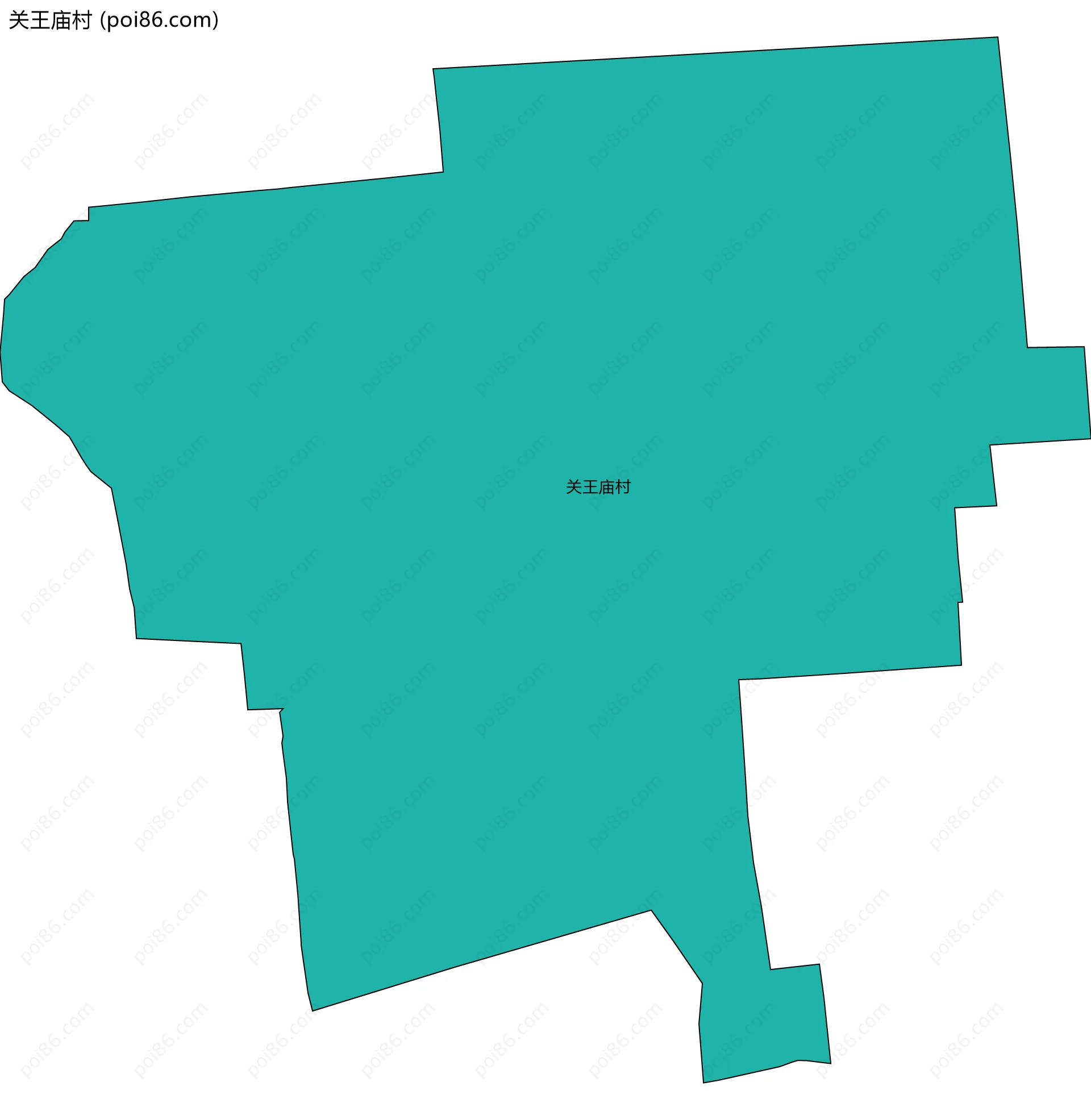 关王庙村边界地图