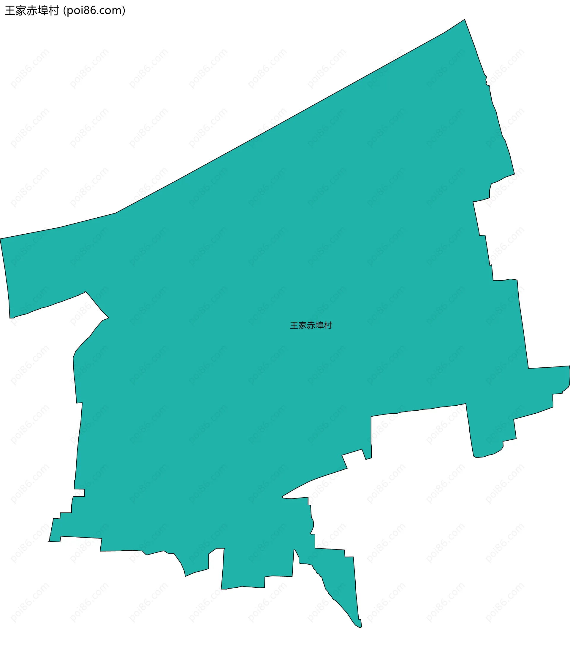 王家赤埠村边界地图
