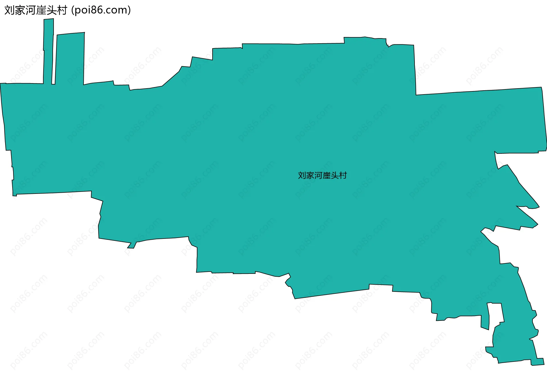刘家河崖头村边界地图