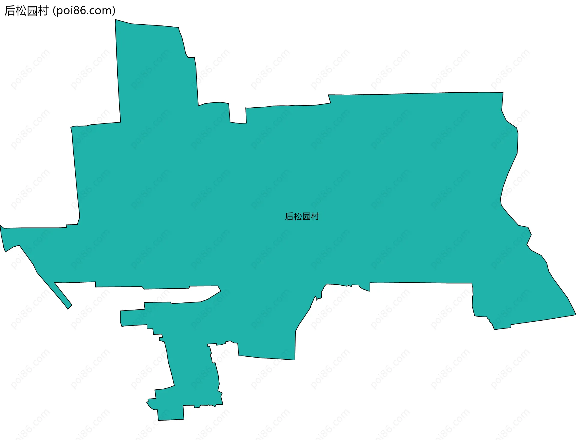 后松园村边界地图