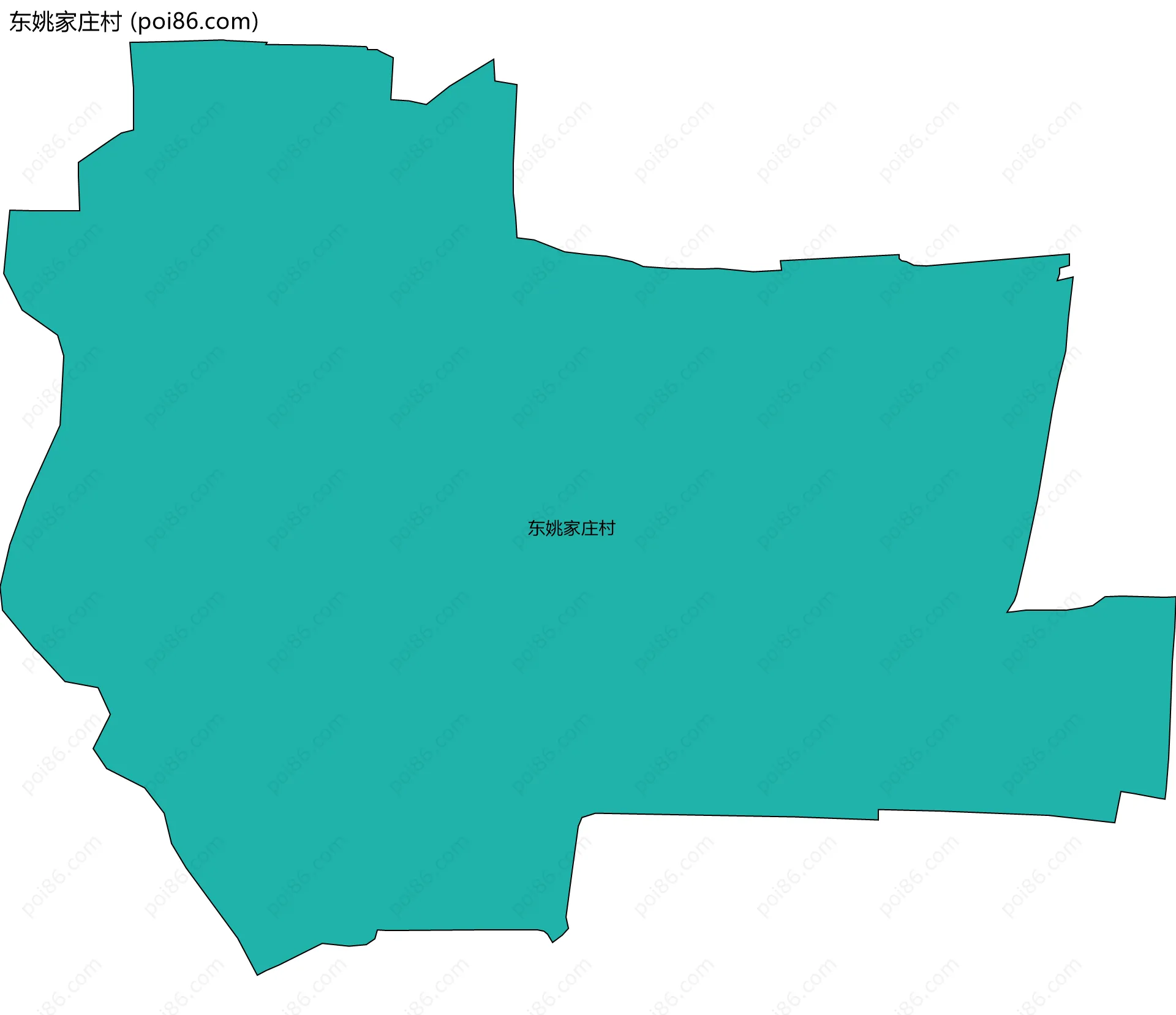东姚家庄村边界地图