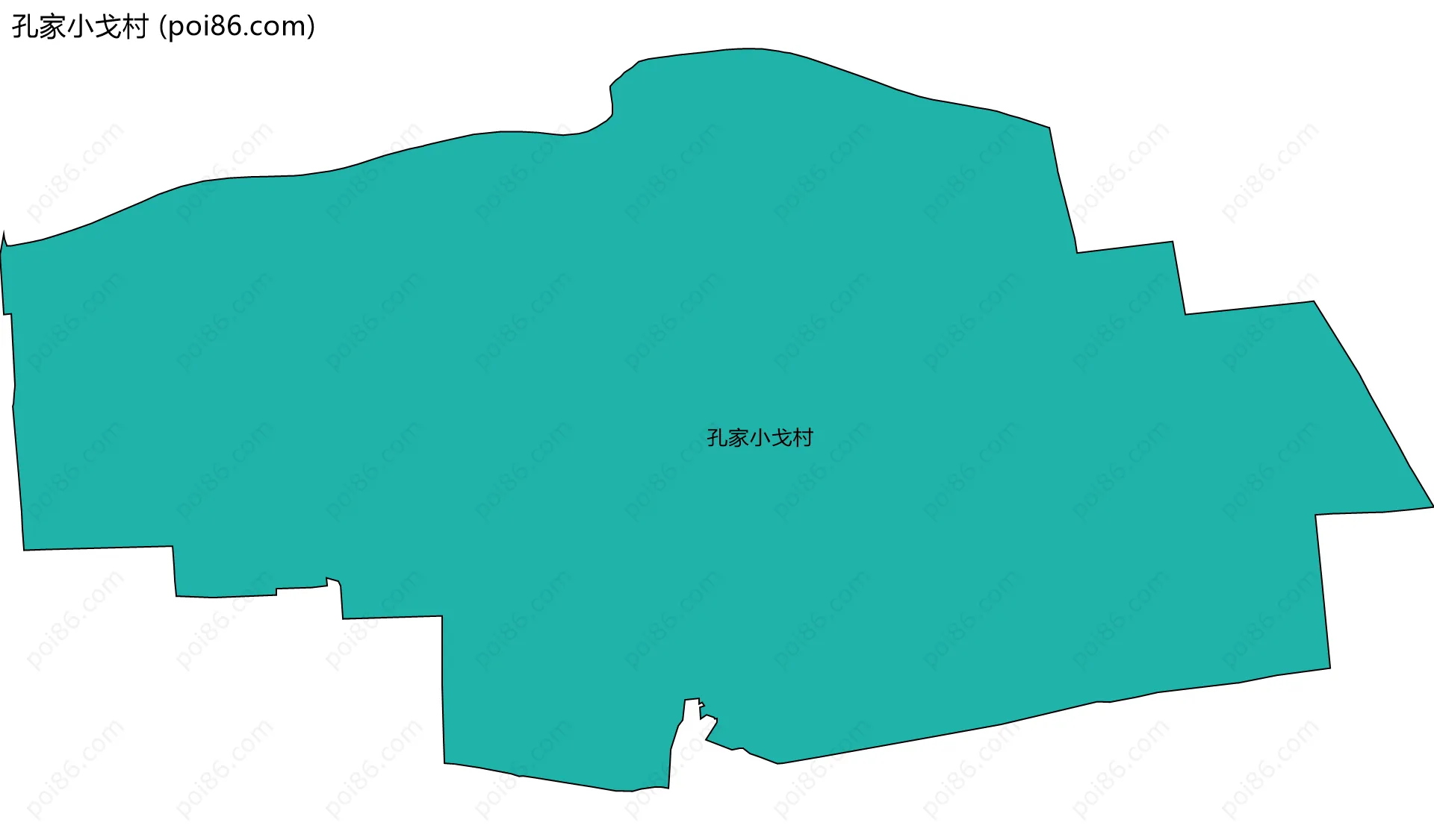 孔家小戈村边界地图