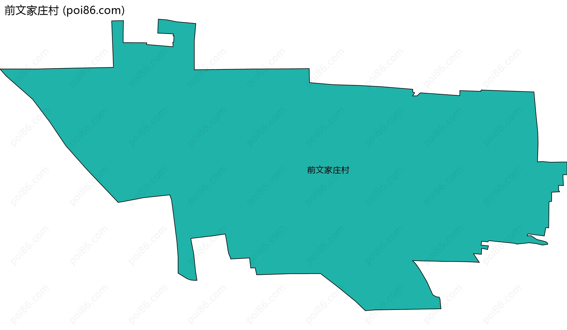 前文家庄村边界地图