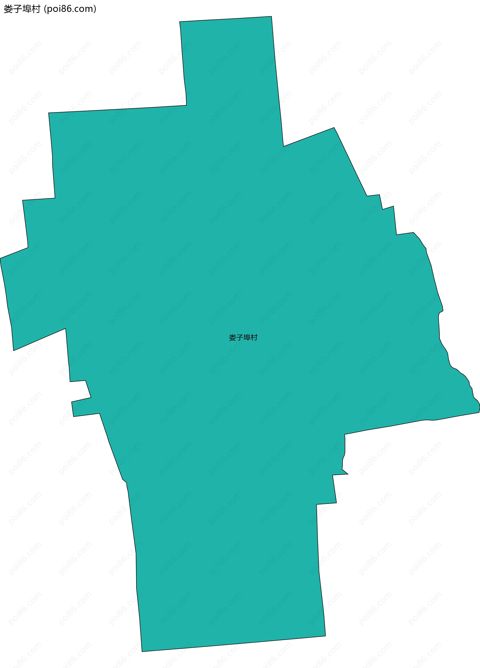 娄子埠村边界地图