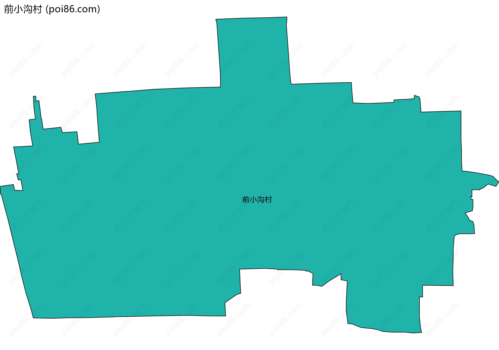 前小沟村边界地图