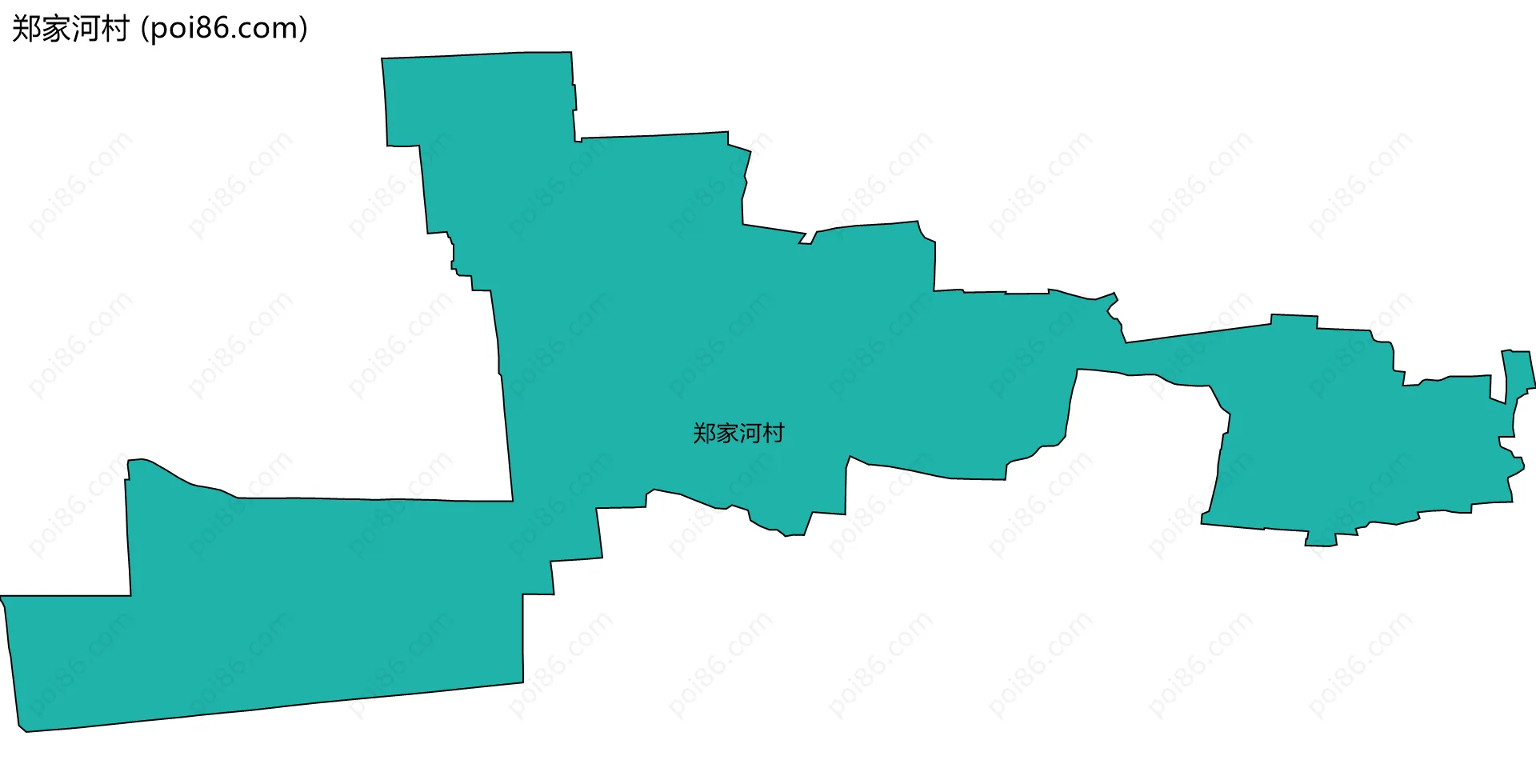 郑家河村边界地图