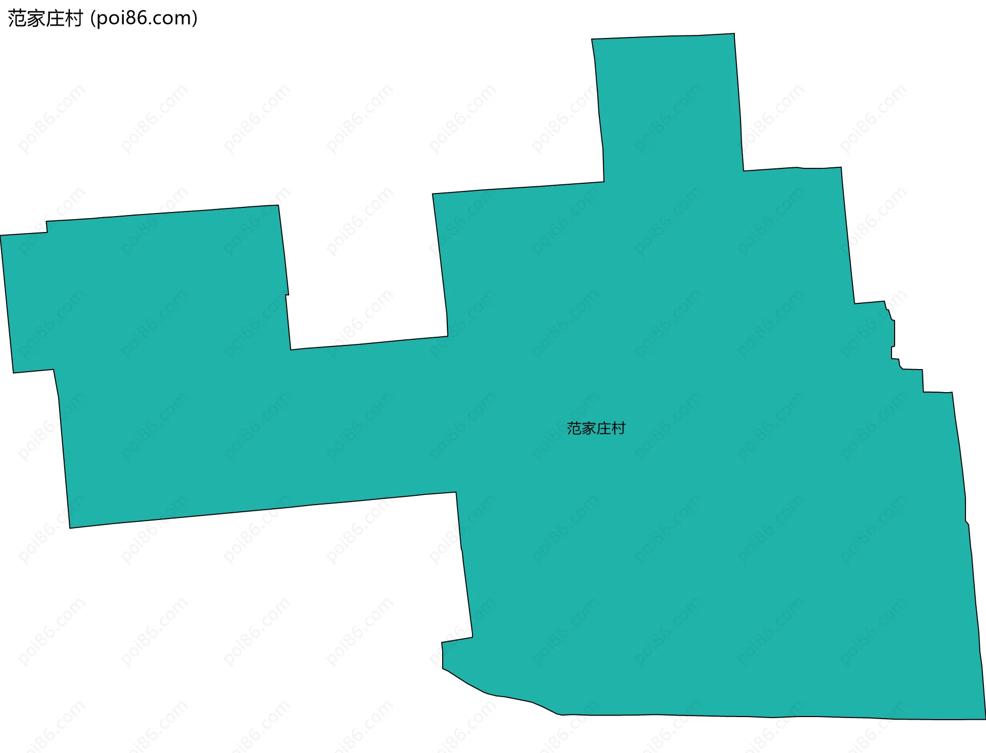 范家庄村边界地图
