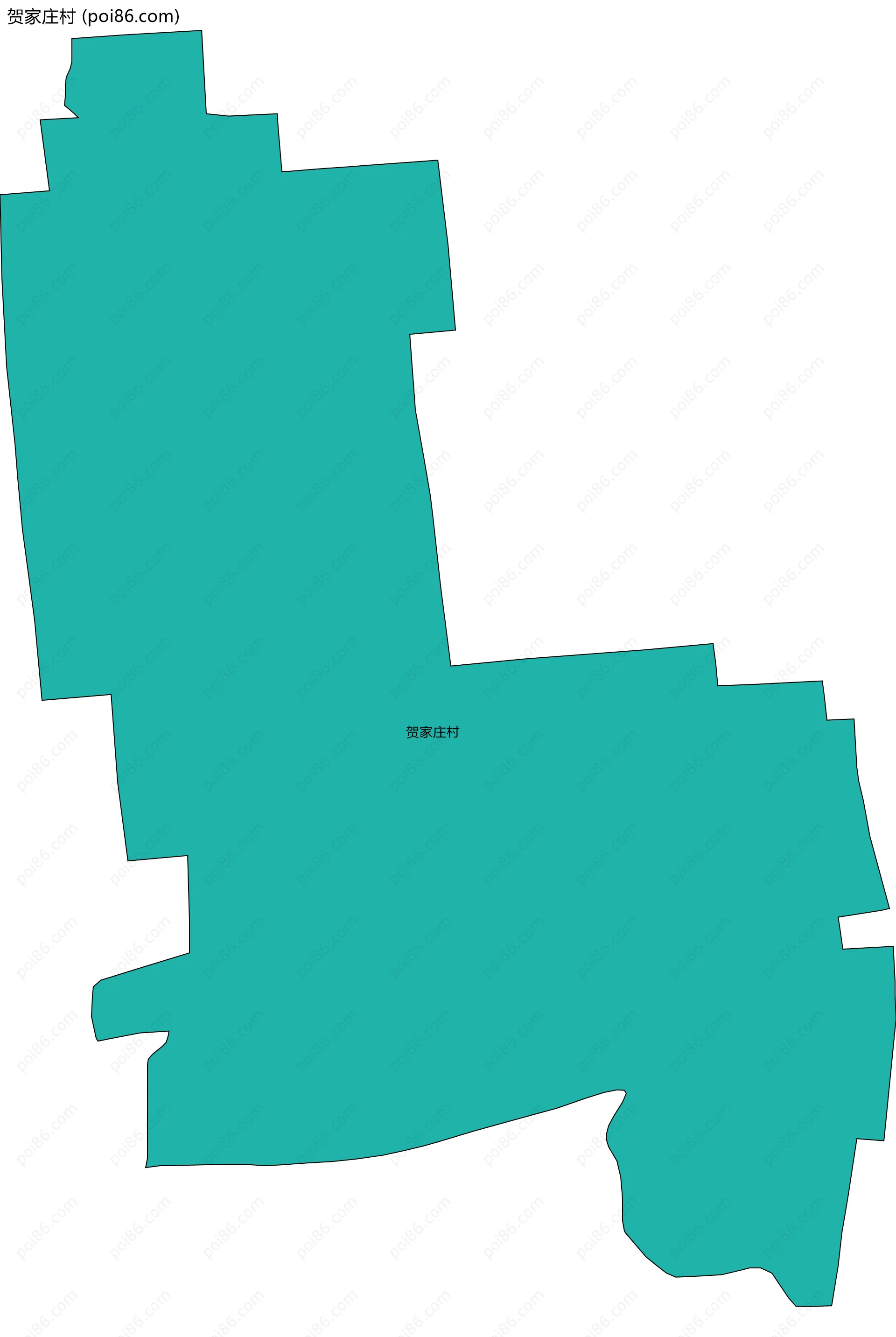 贺家庄村边界地图