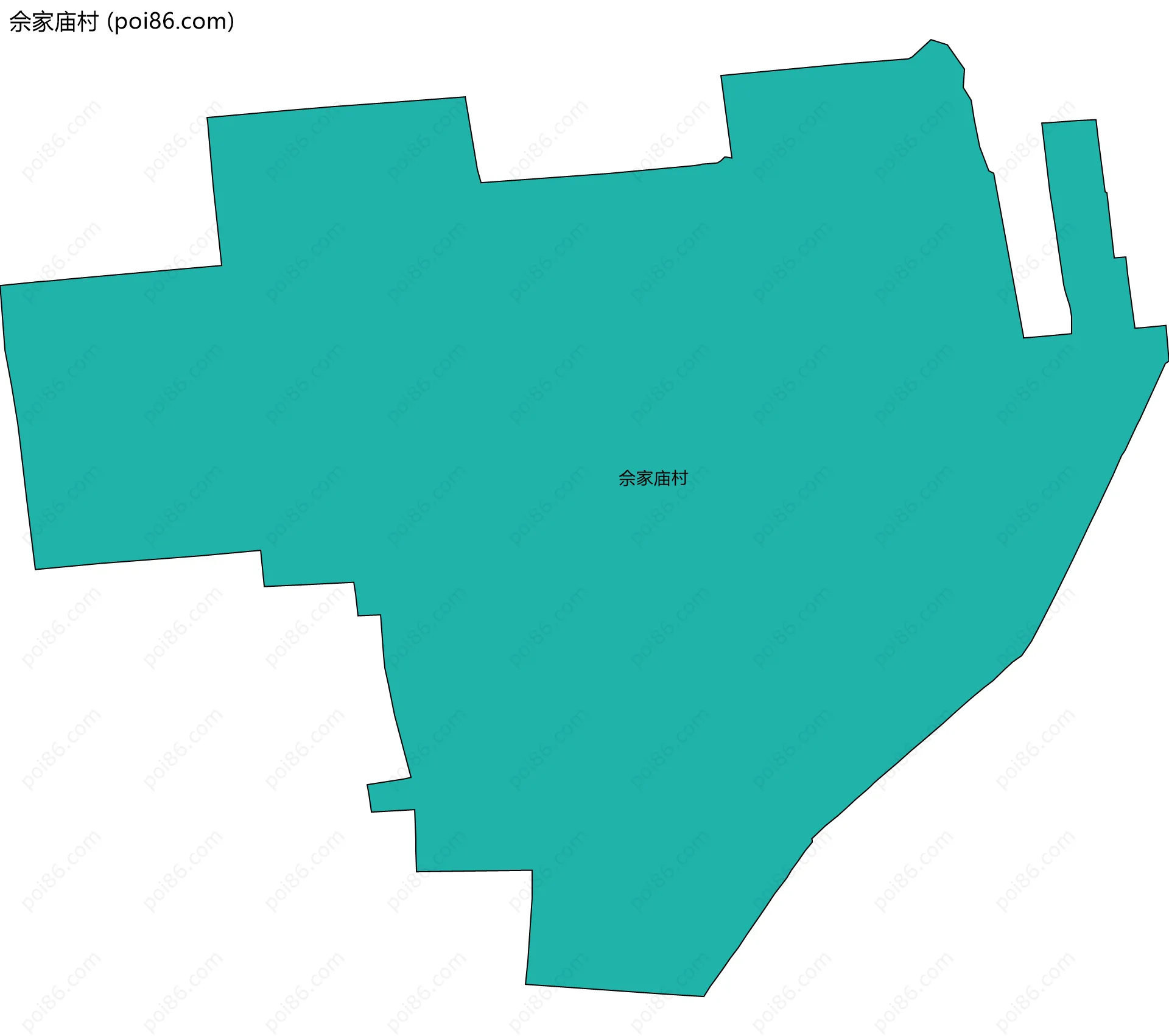 佘家庙村边界地图