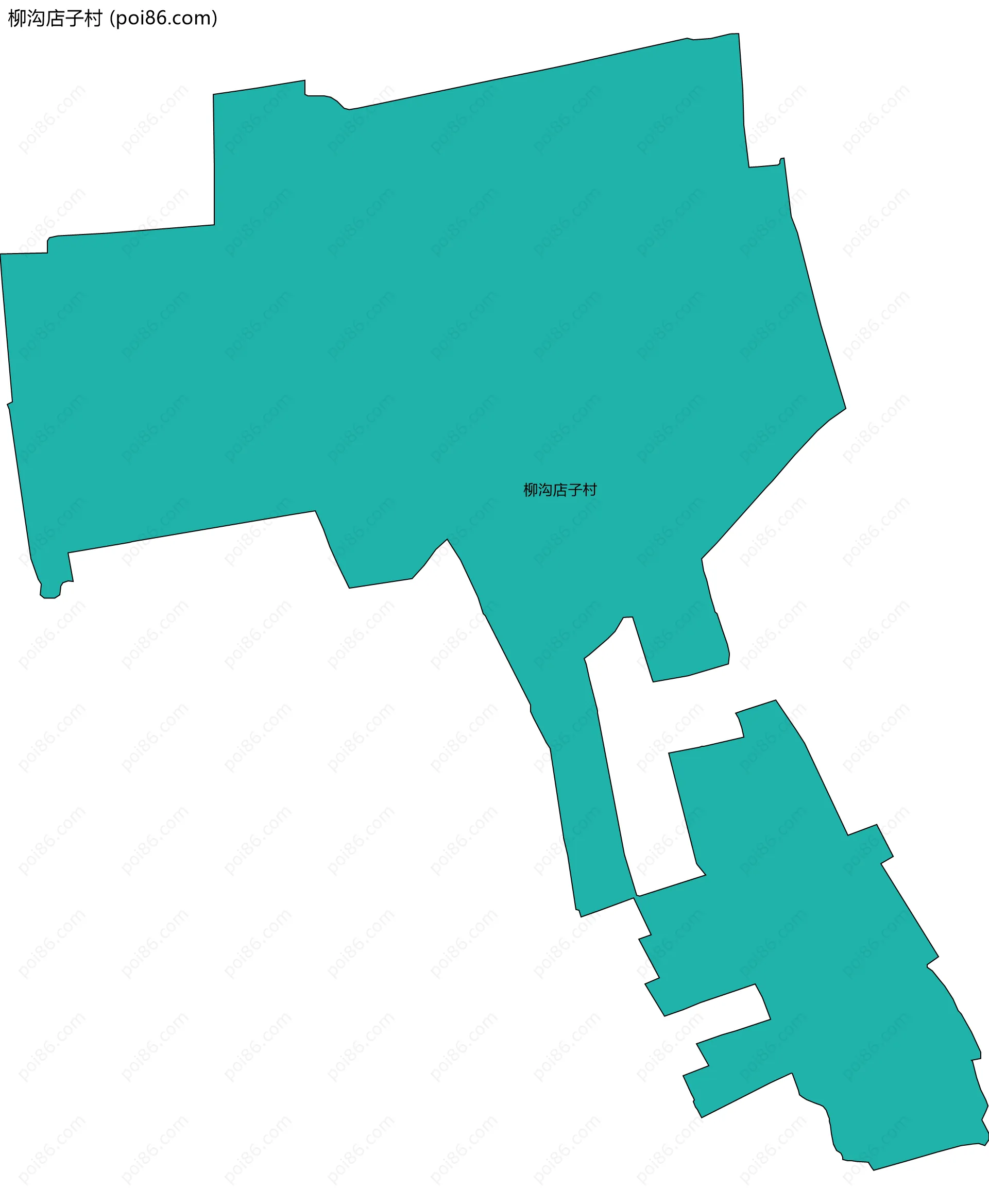 柳沟店子村边界地图