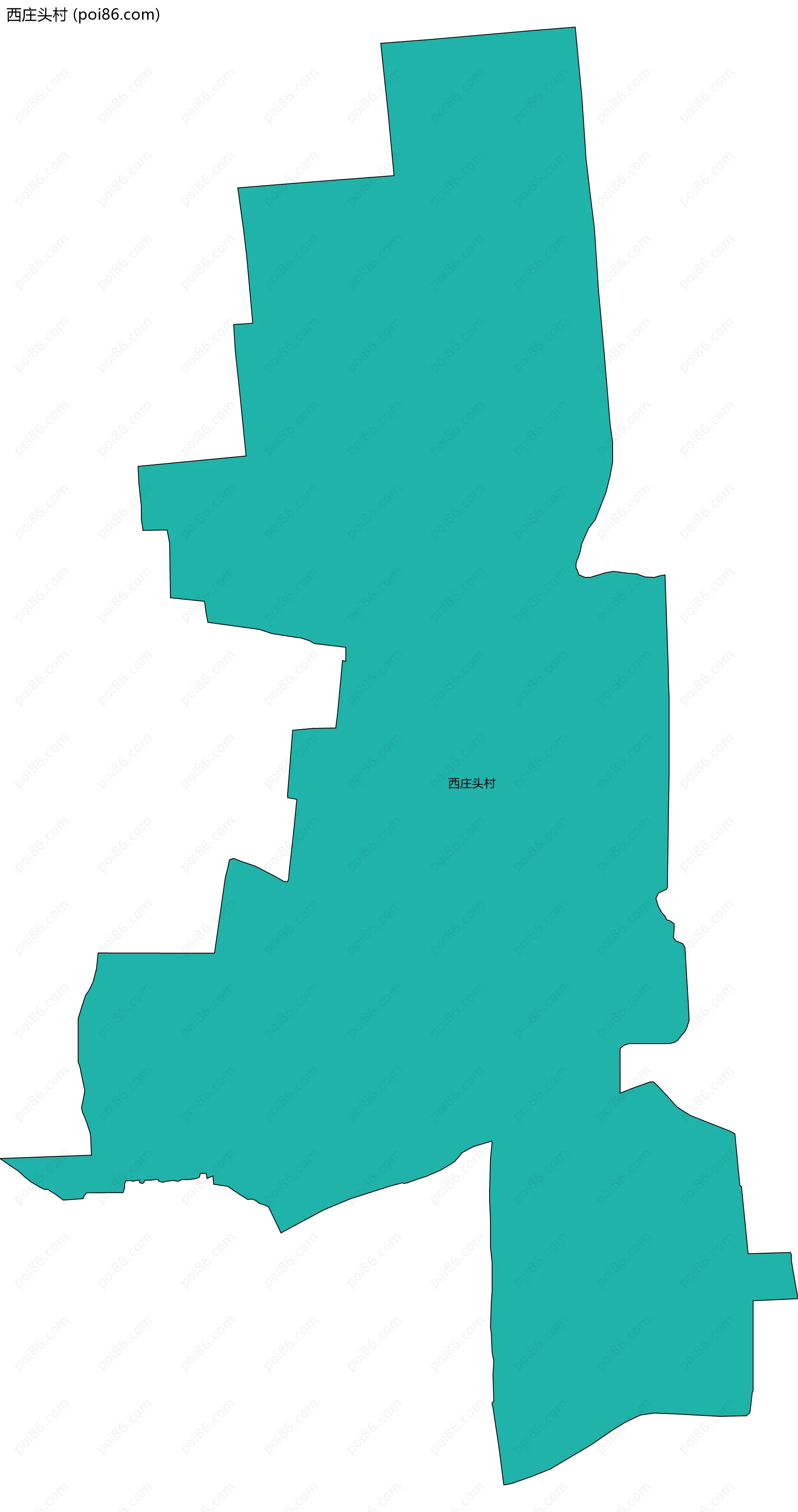 西庄头村边界地图