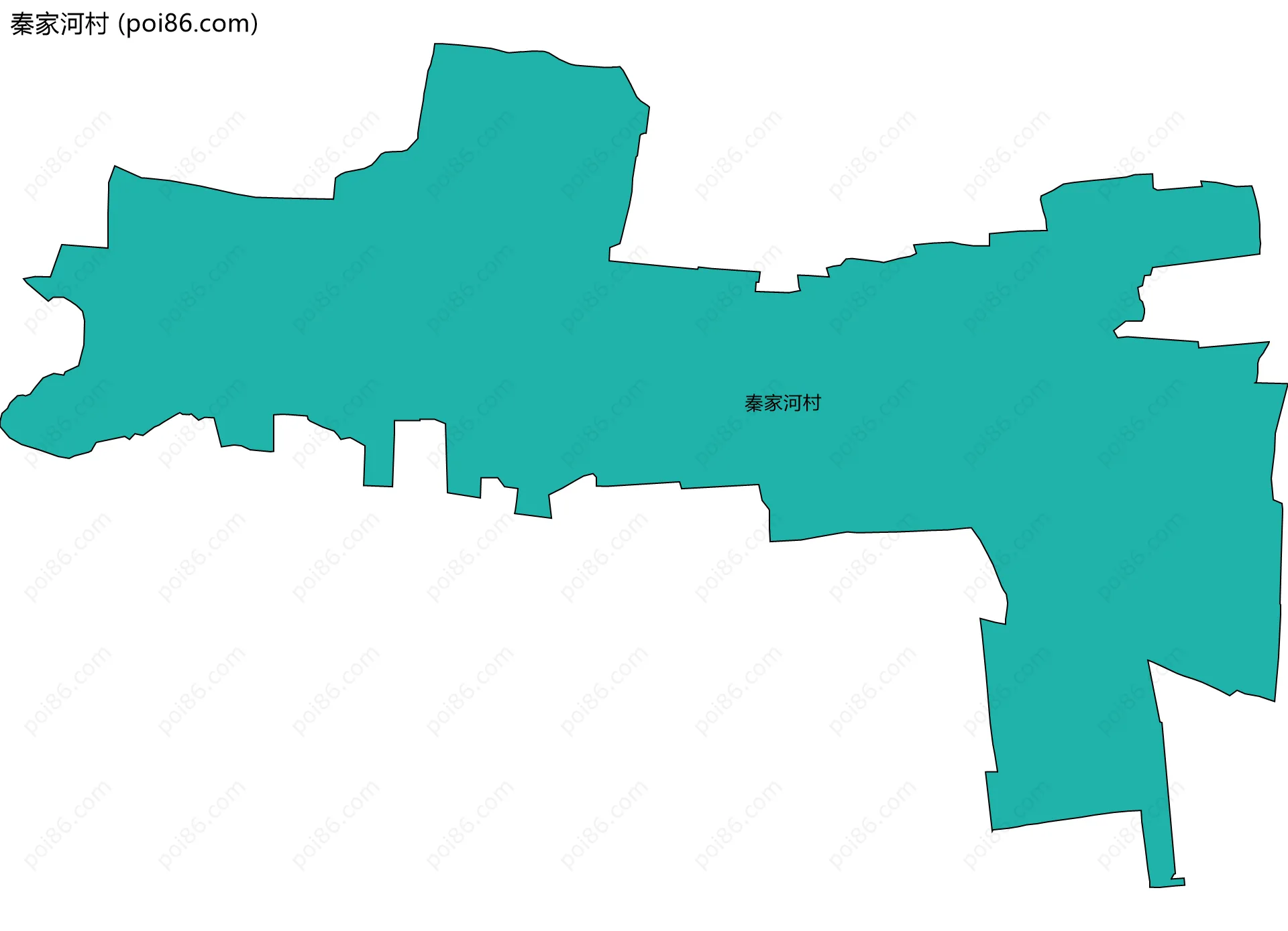 秦家河村边界地图