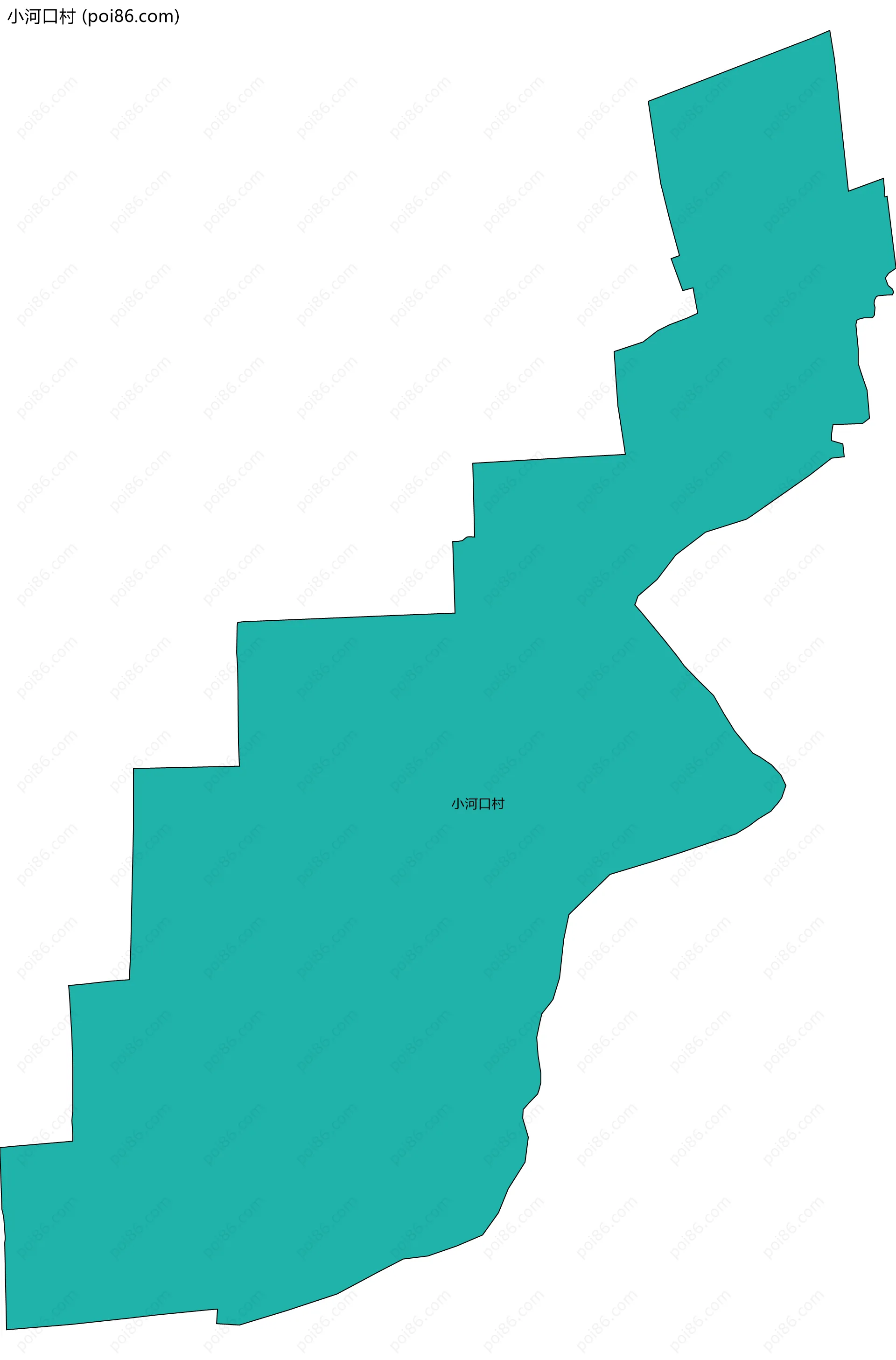小河口村边界地图