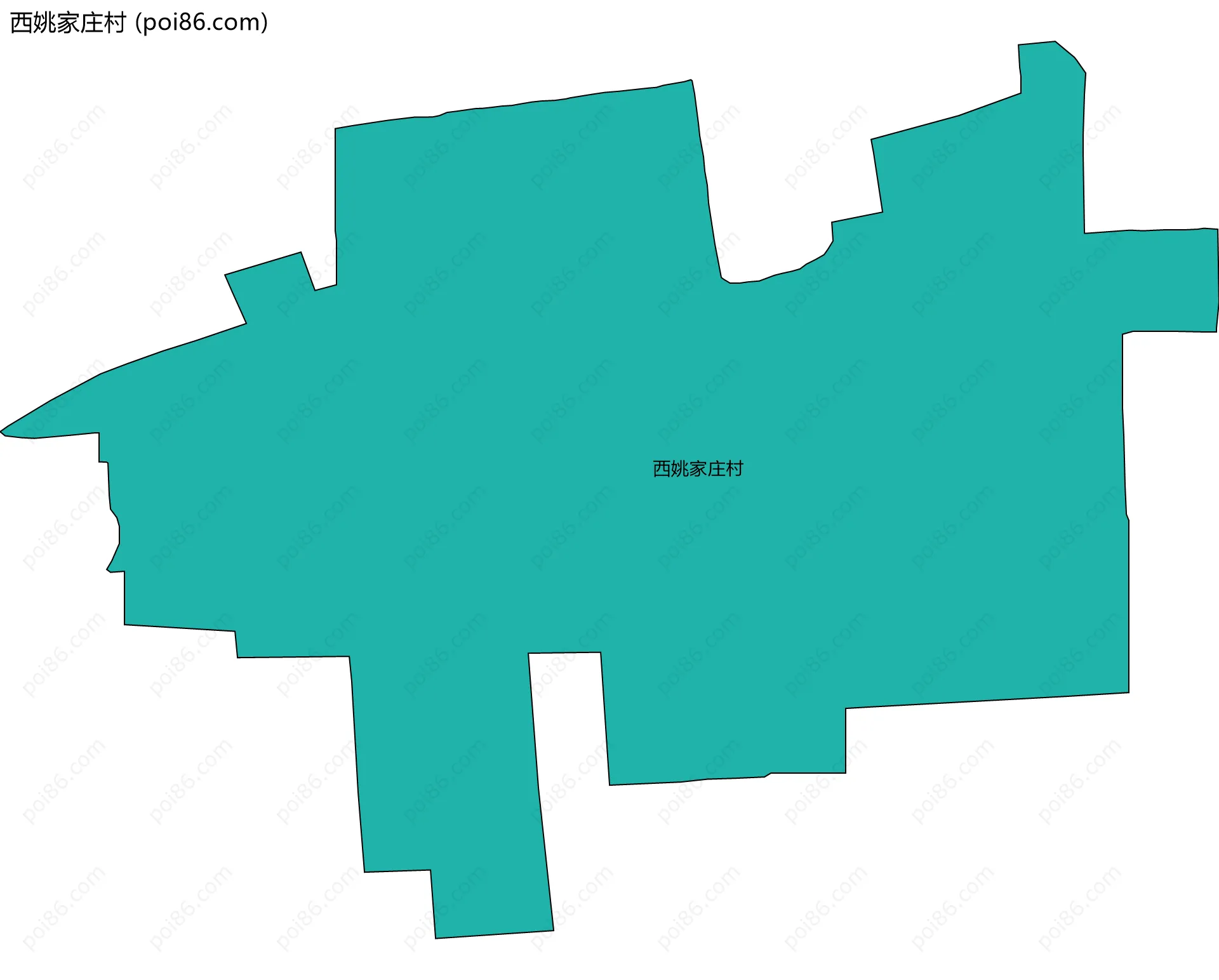 西姚家庄村边界地图