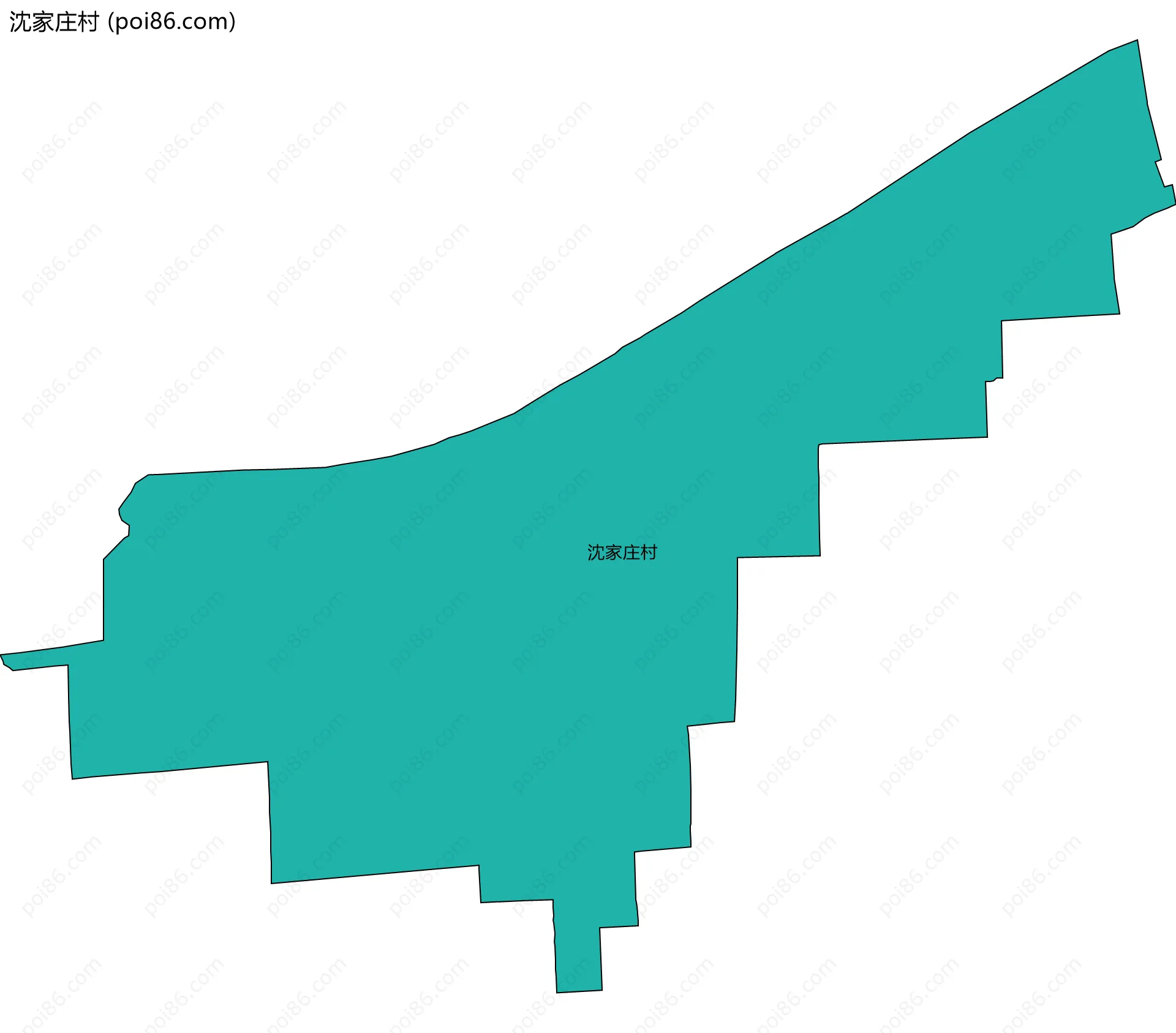 沈家庄村边界地图