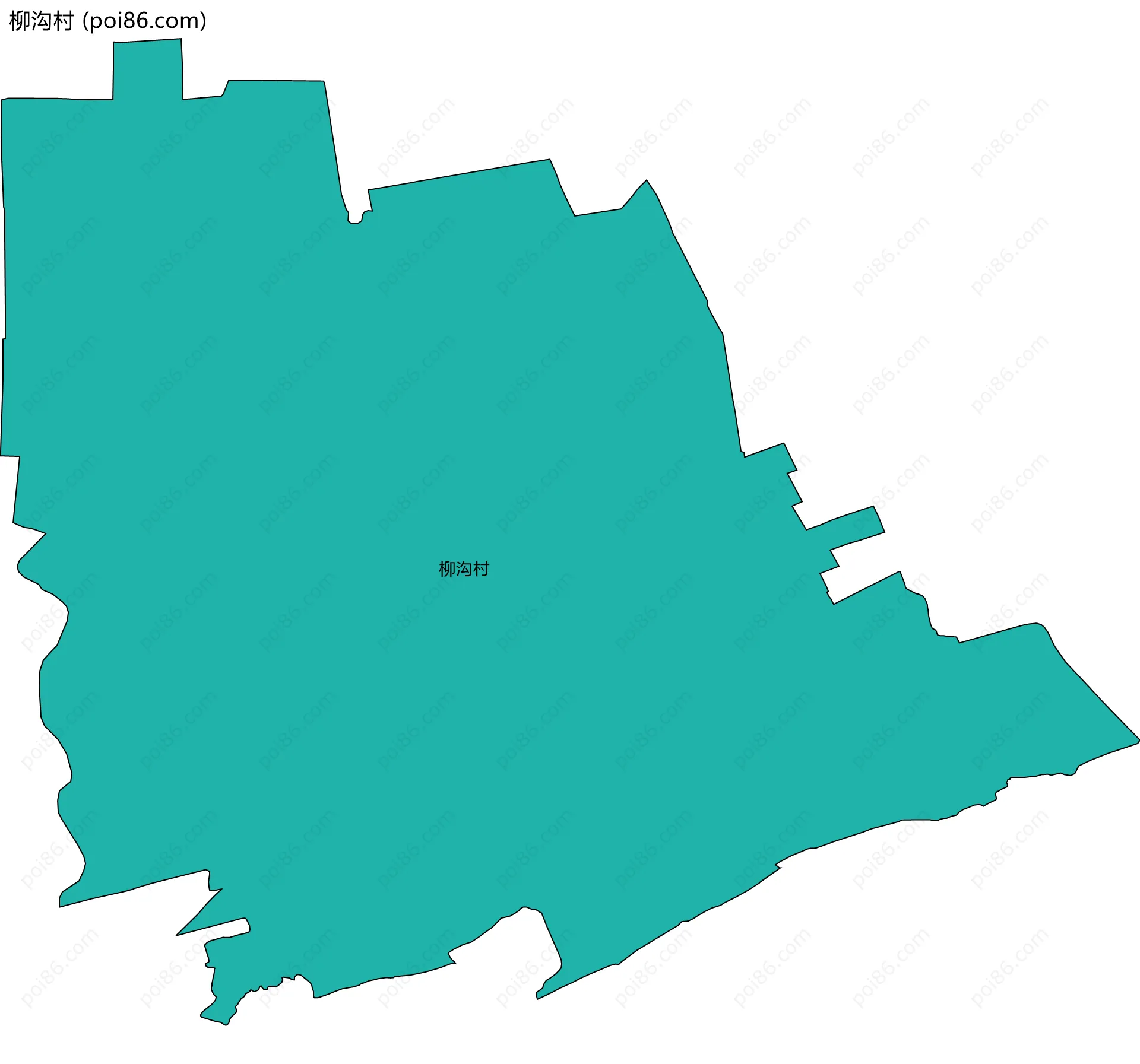 柳沟村边界地图