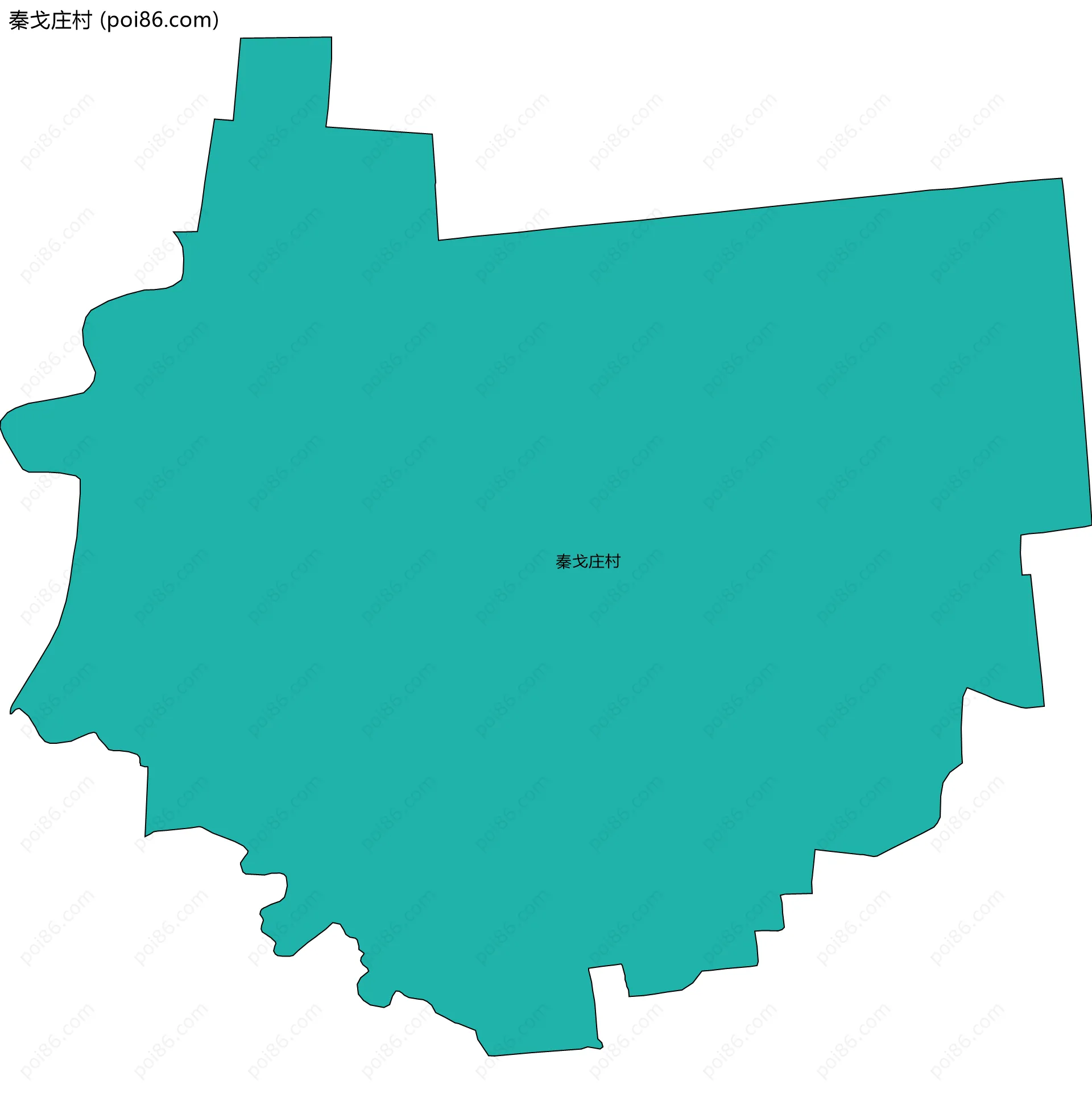 秦戈庄村边界地图