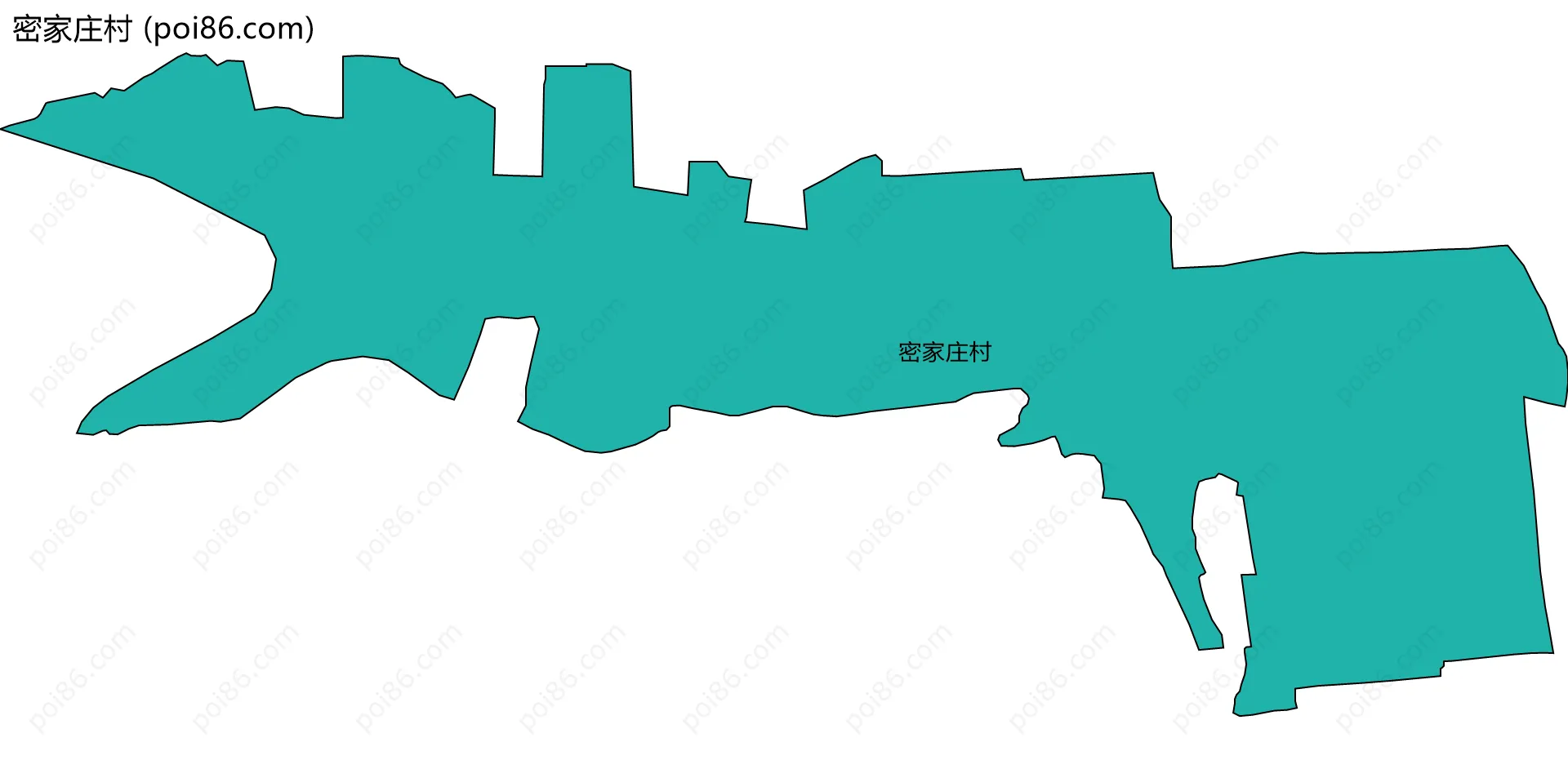 密家庄村边界地图