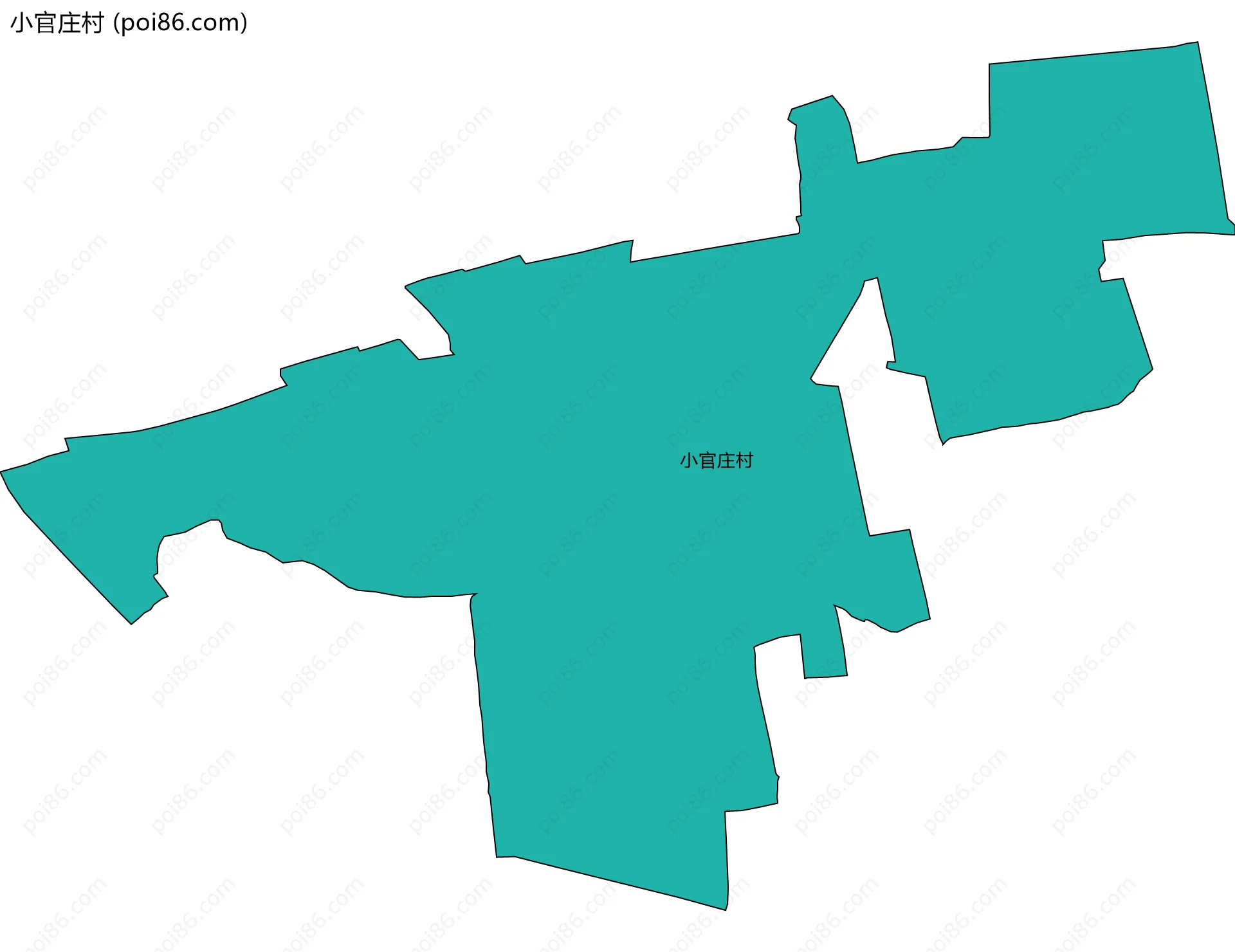 小官庄村边界地图