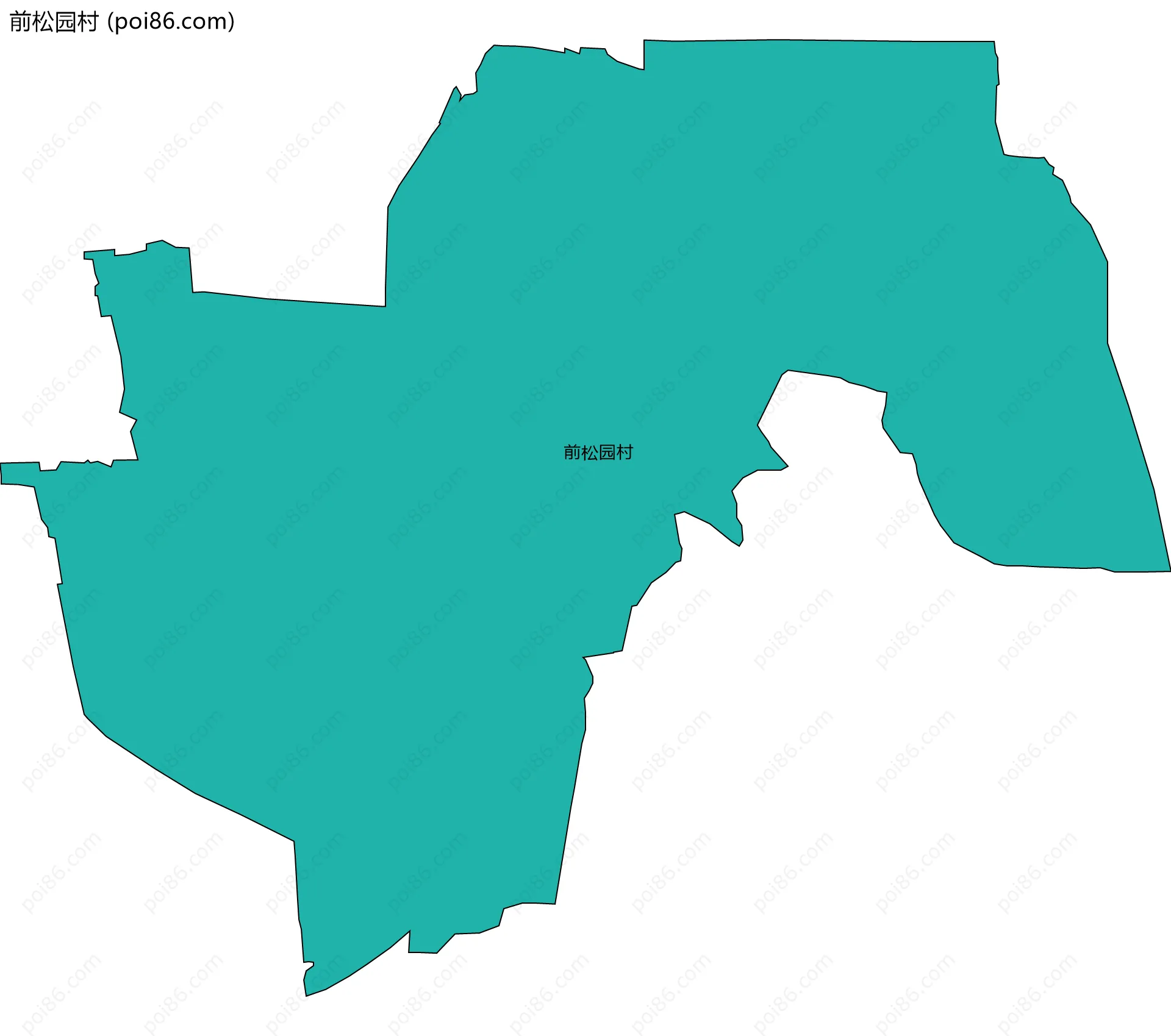 前松园村边界地图