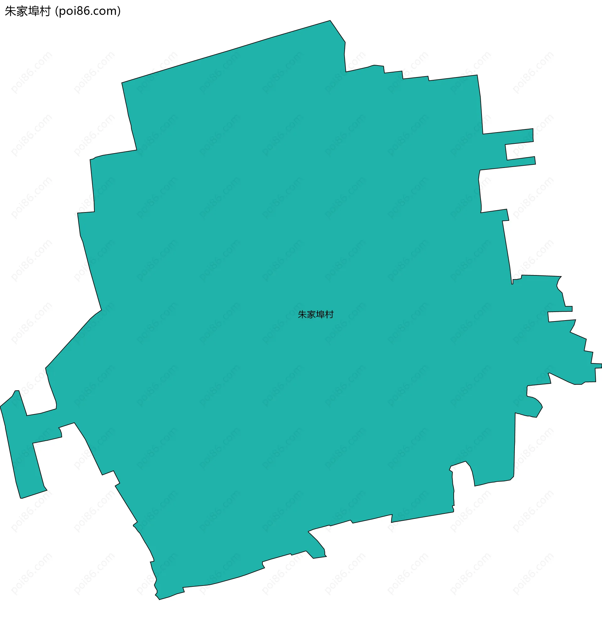 朱家埠村边界地图