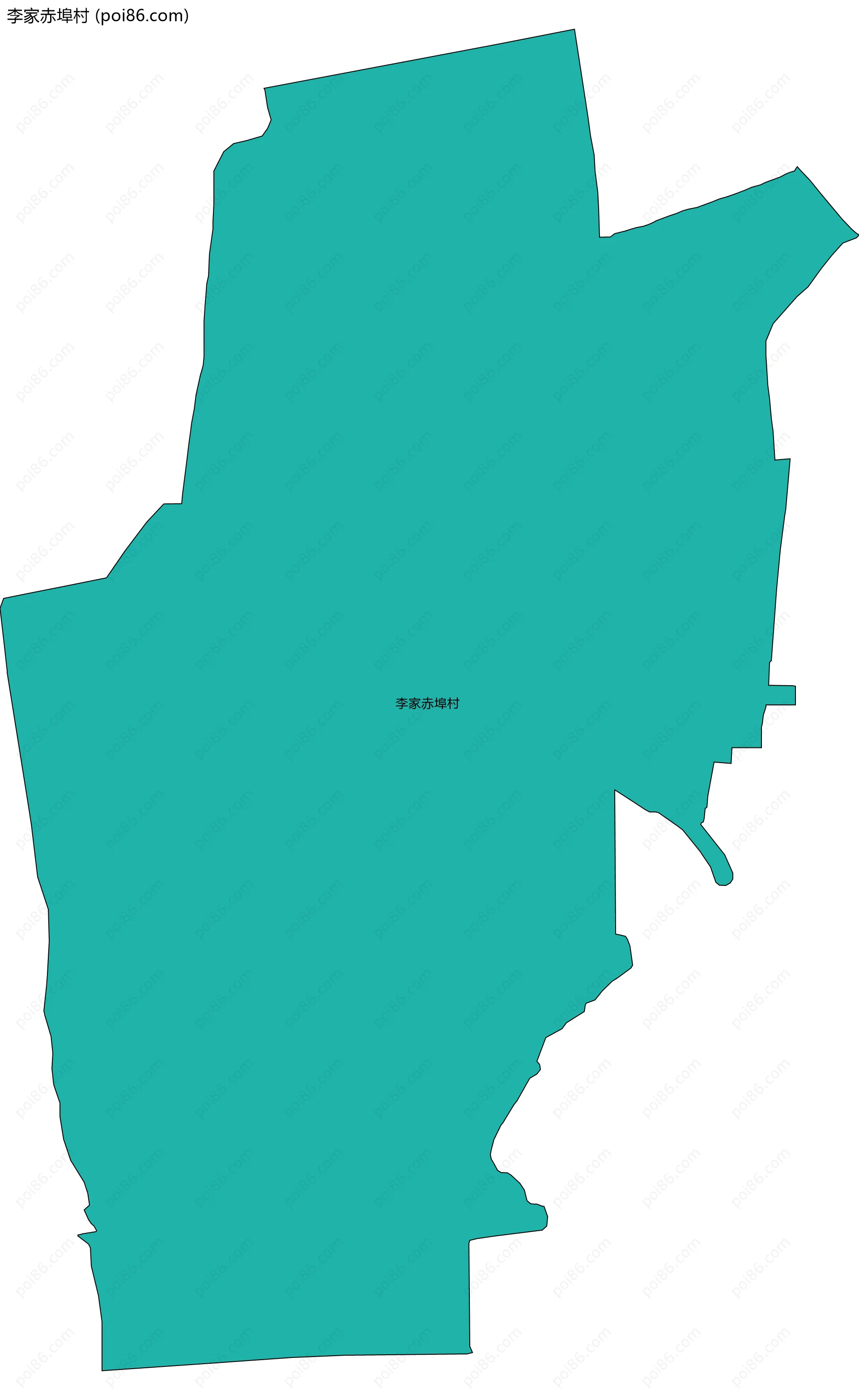 李家赤埠村边界地图