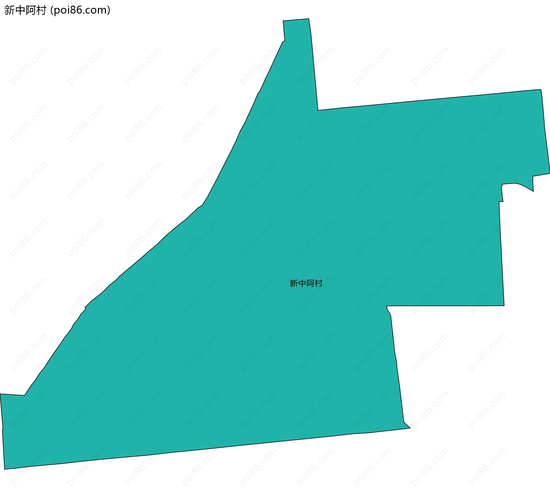 新中阿村边界地图