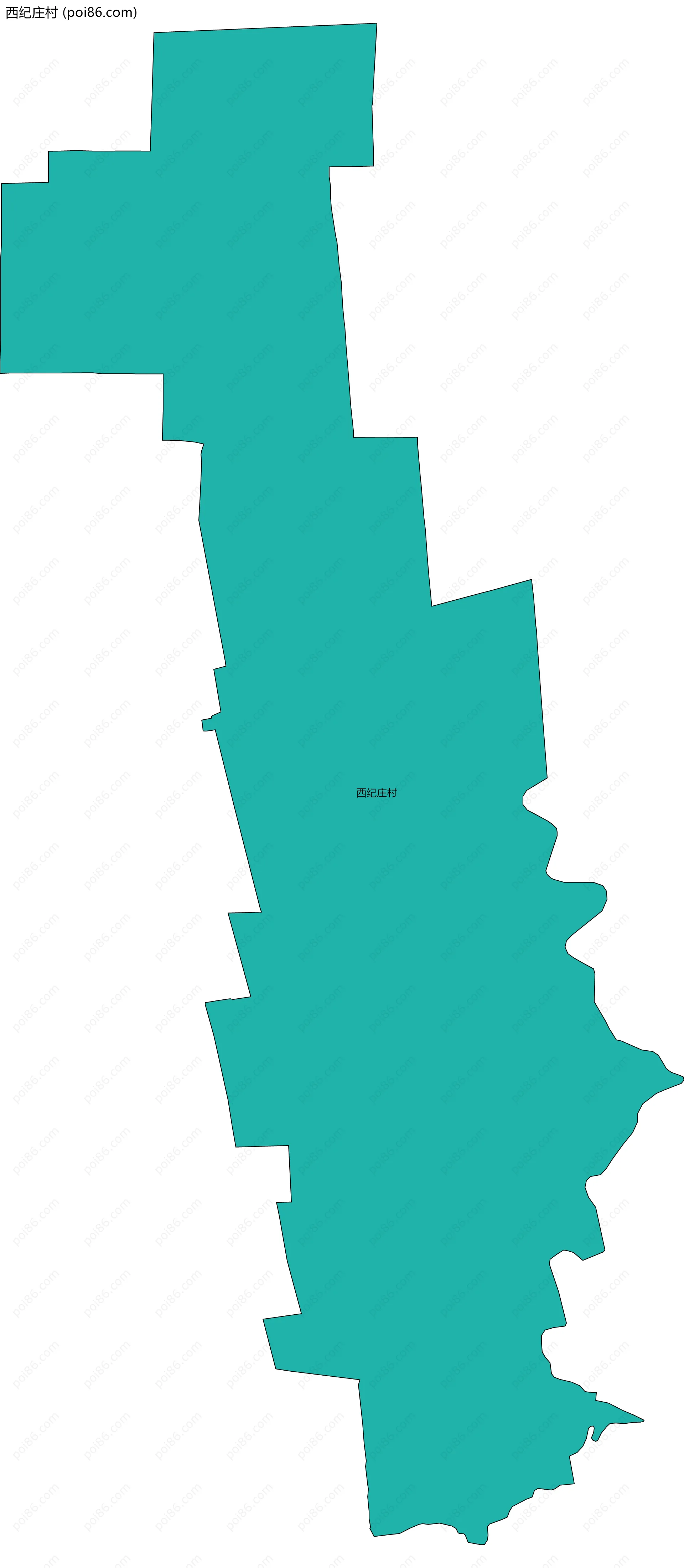 西纪庄村边界地图