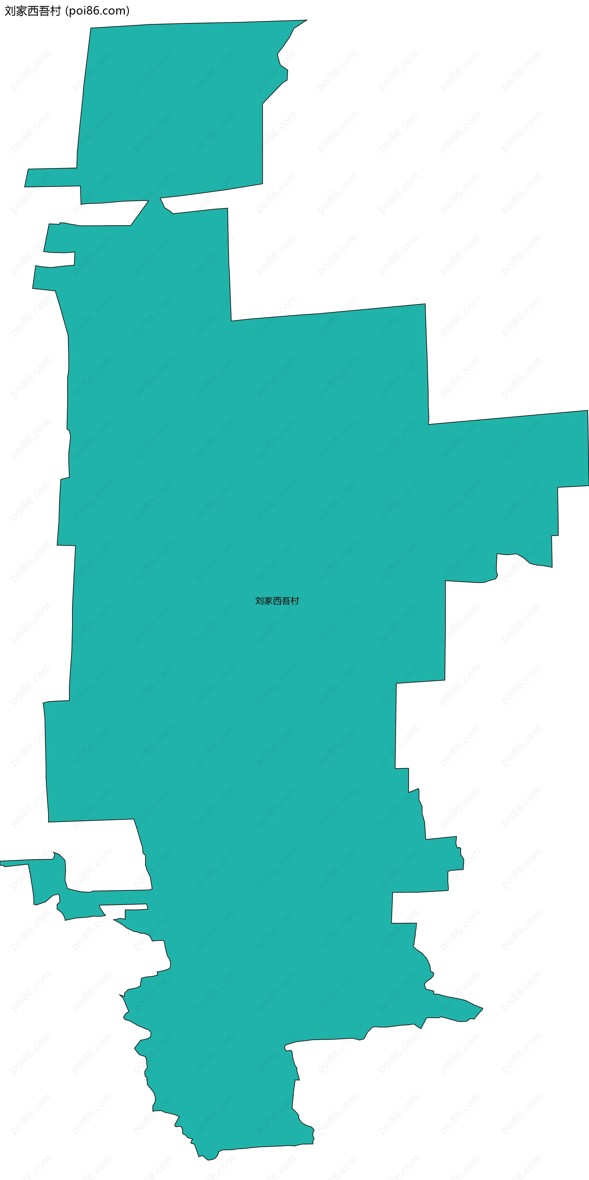 刘家西吾村边界地图