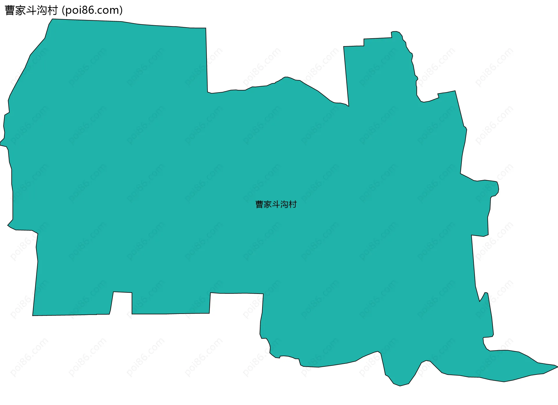 曹家斗沟村边界地图
