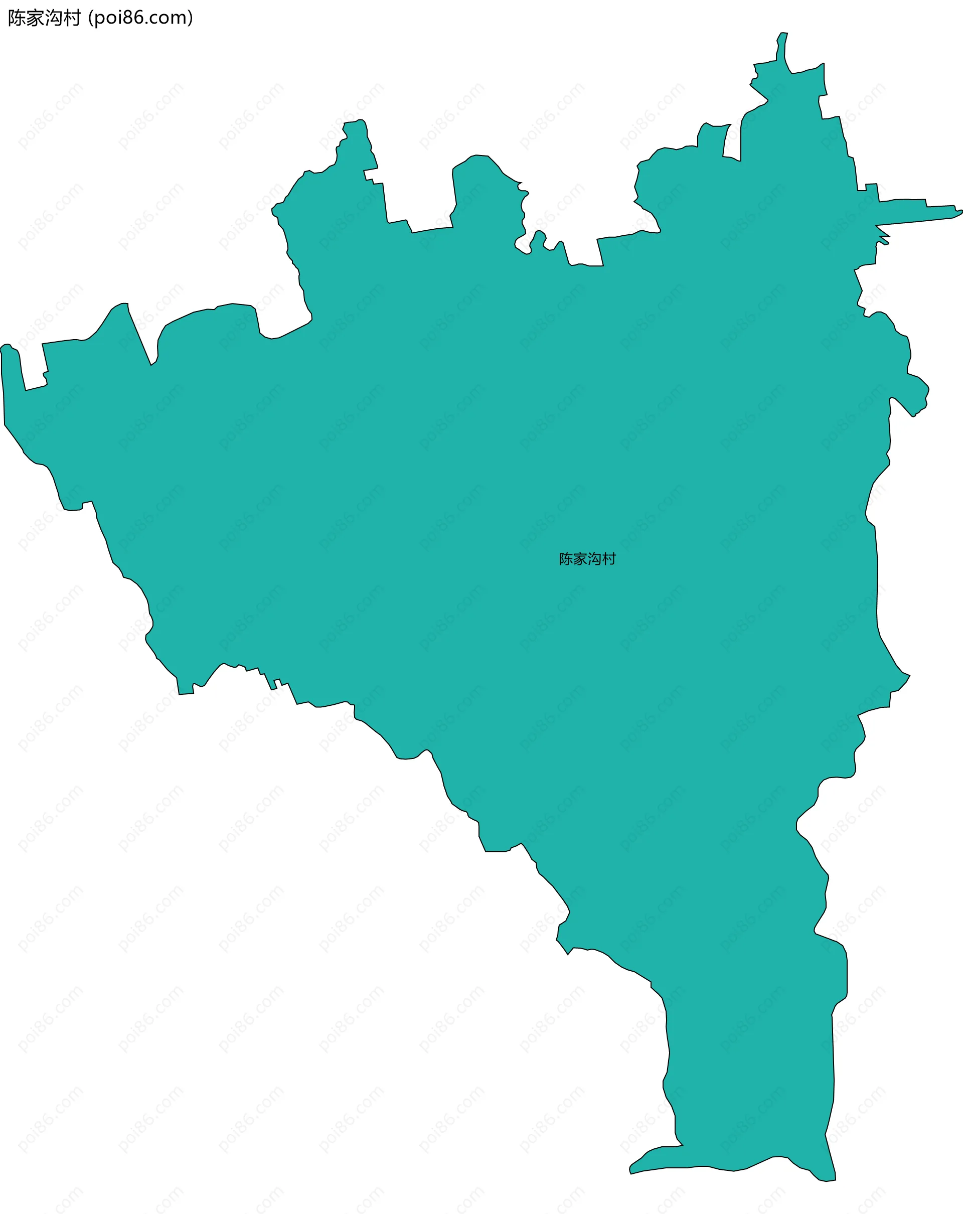 陈家沟村边界地图