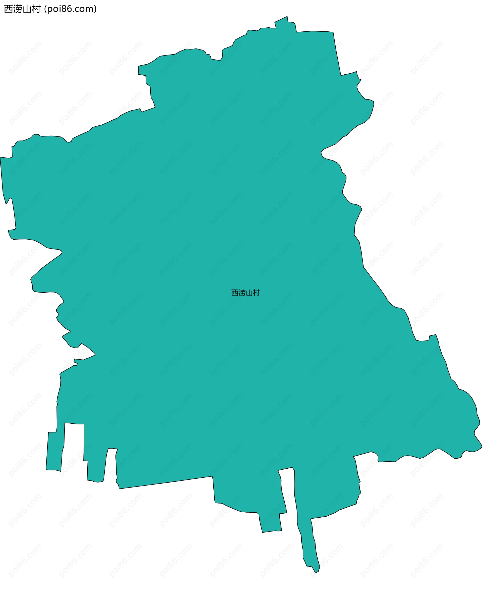 西涝山村边界地图